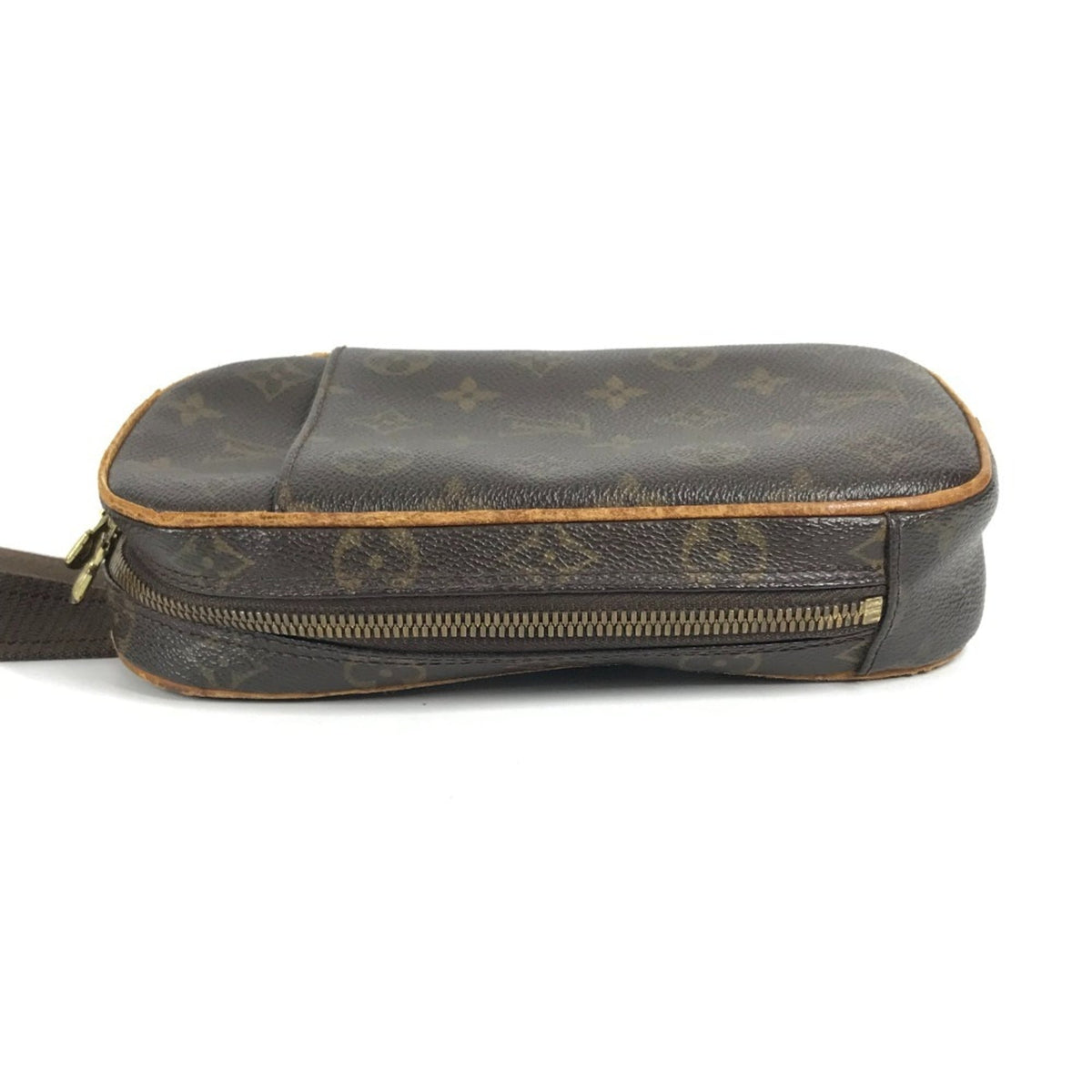 Louis Vuitton Brown Monogram Pochette Shoulder Bag Sling Bag (Pre-Owned)