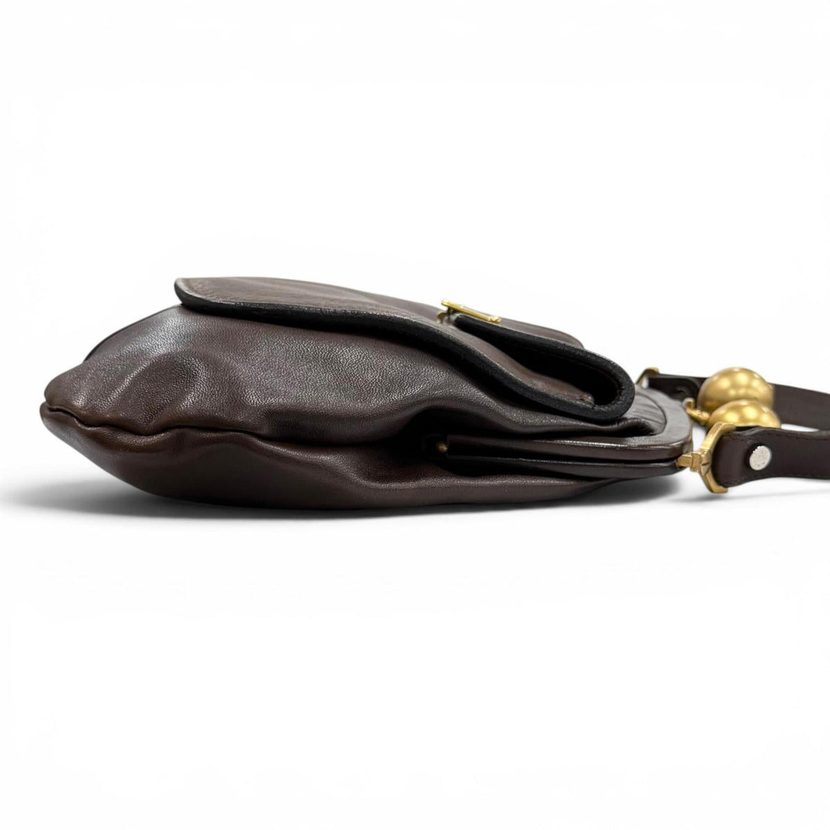 Marni Brown Leather Shoulder Bag (Pre-Owned)