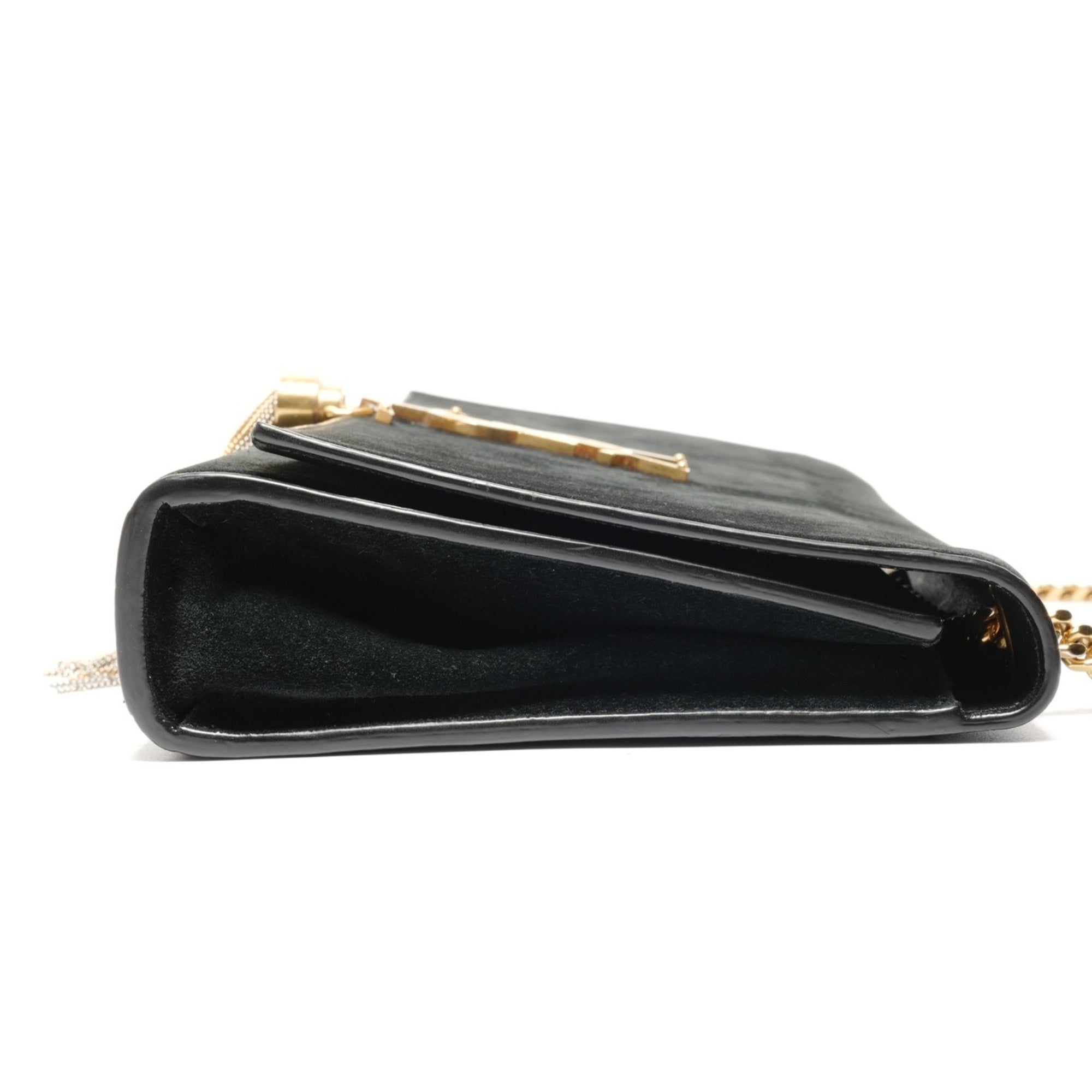 Yves Saint Laurent Black Suede Shoulder Bag (Pre-Owned)
