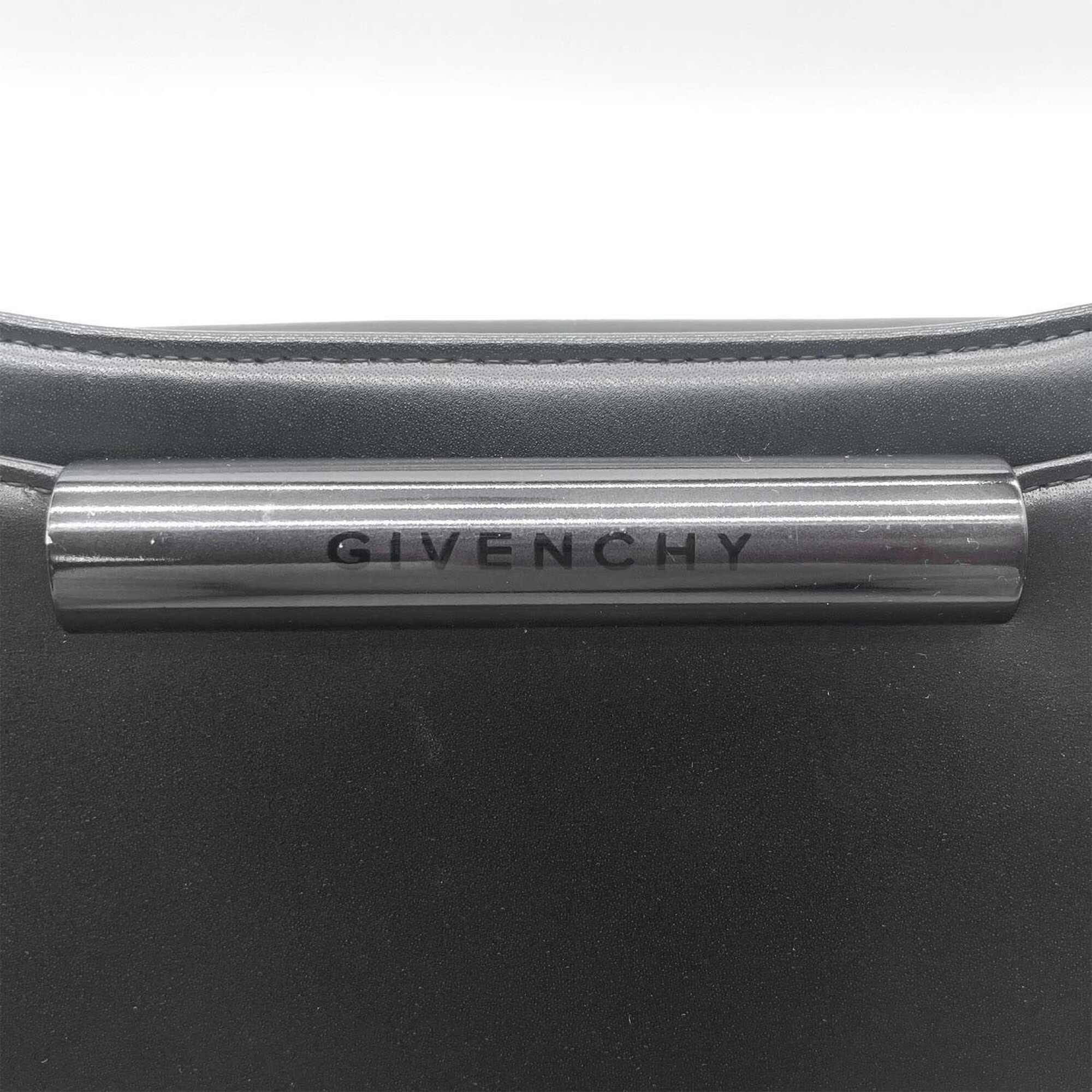 Givenchy Black Leather Handbag Shoulder Bag (Pre-Owned)