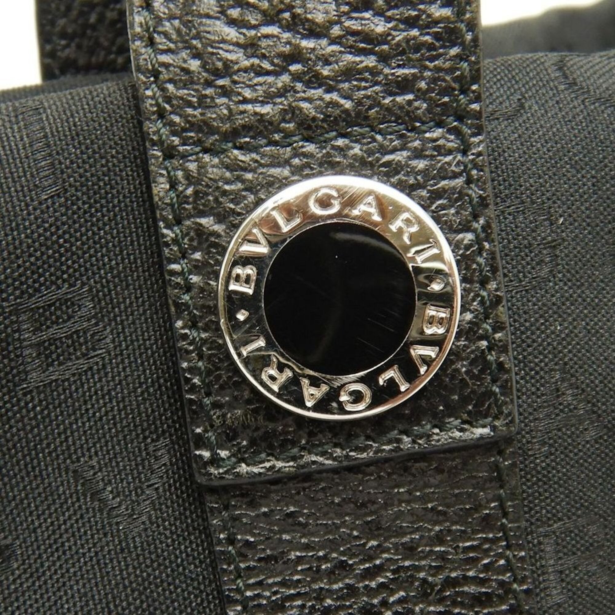 Bvlgari Logomania Black Canvas Tote Bag (Pre-Owned)