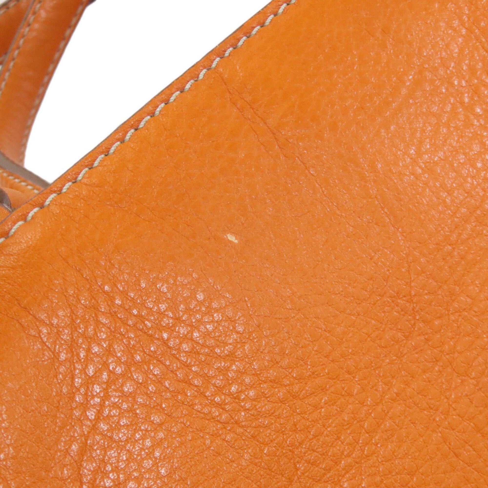 Tod's Orange Leather Tote Bag (Pre-Owned)