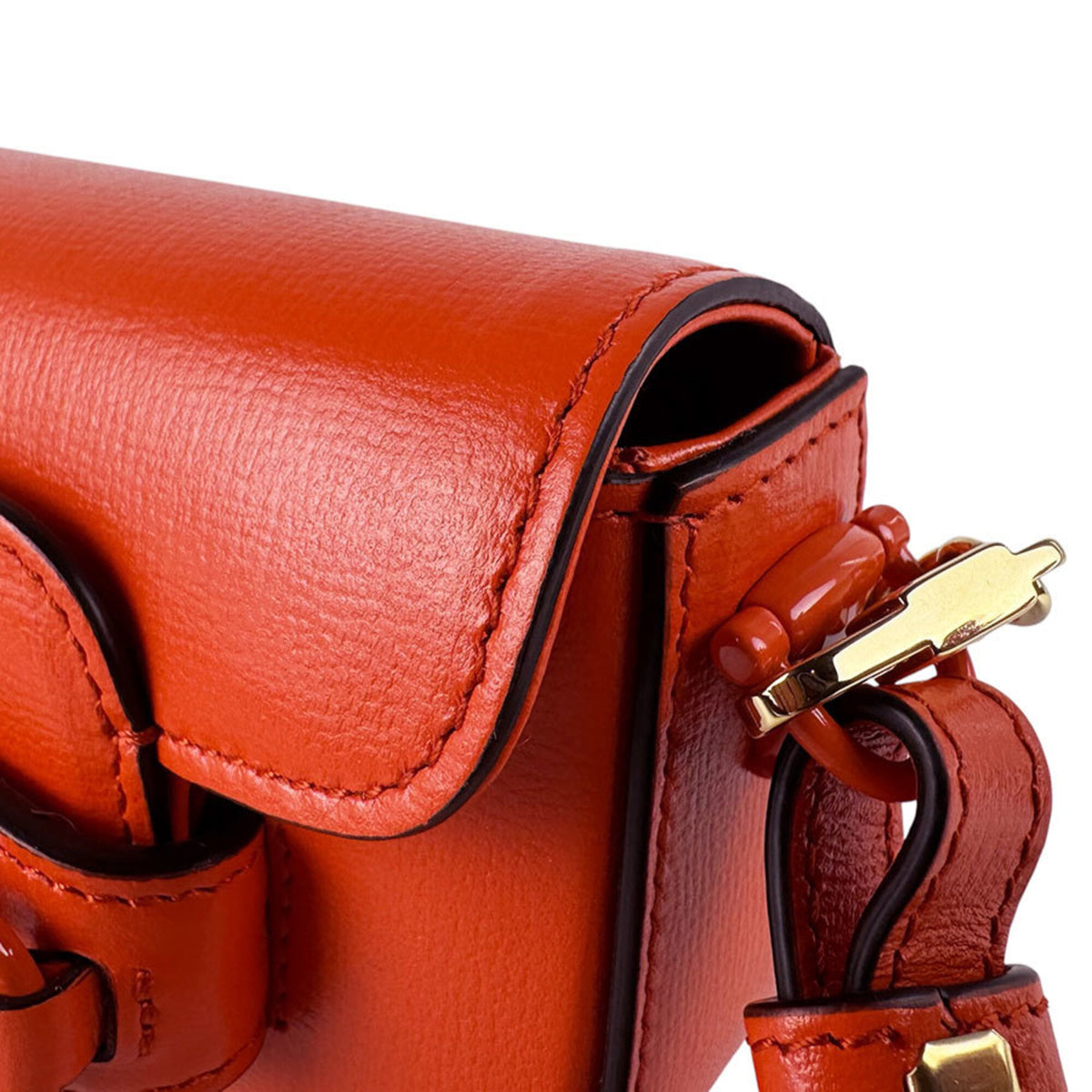 Gucci Orange Leather Shoulder Bag (Pre-Owned)