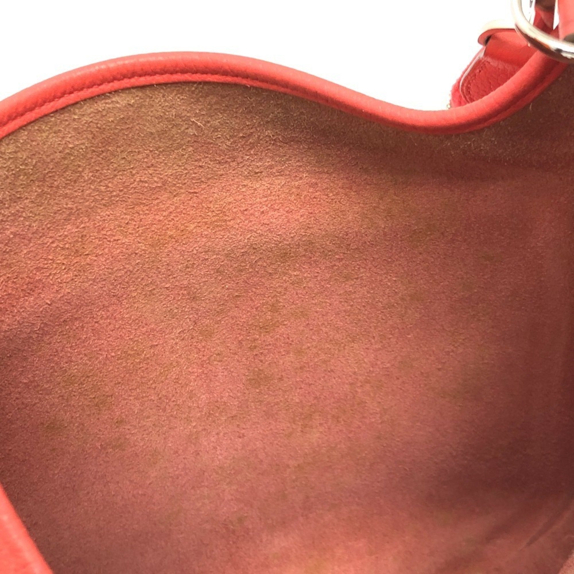 Hermes Red Color Taurillon Clemence Leather Shoulder Bag (Pre-Owned)