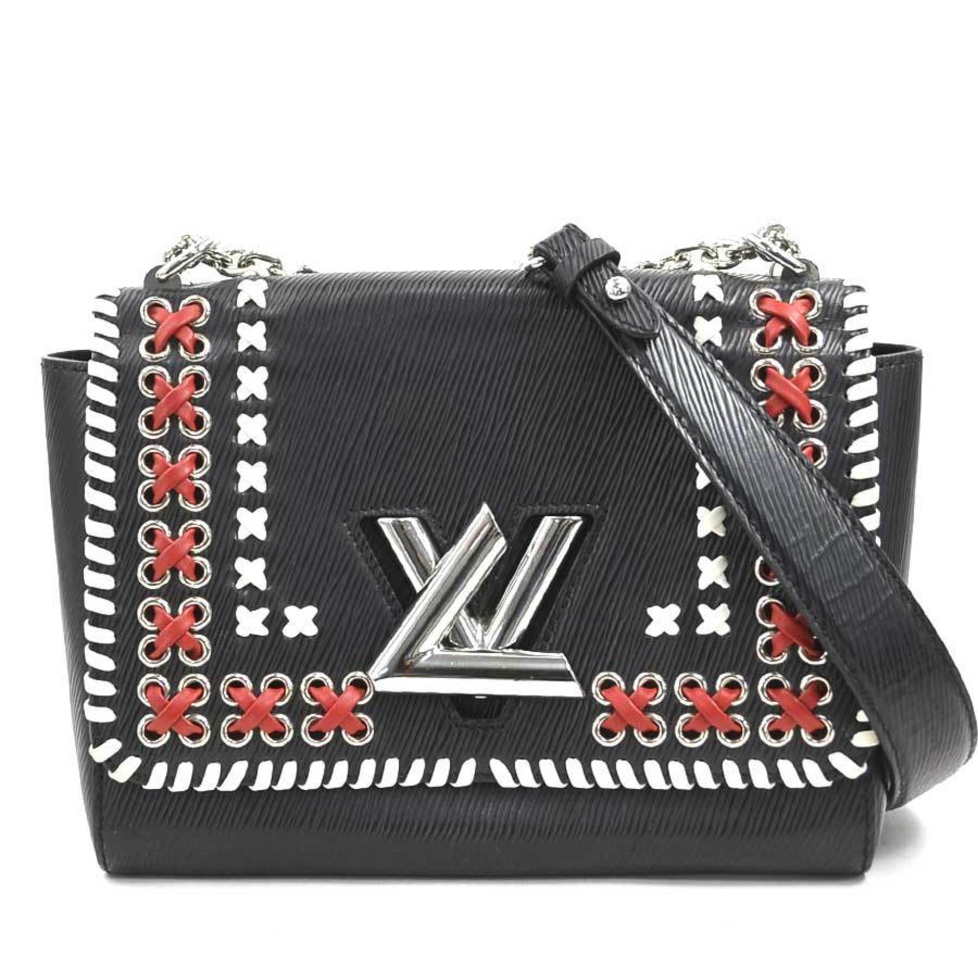 Louis Vuitton Black Red Color White Epi Leather Shoulder Bag (Pre-Owned)