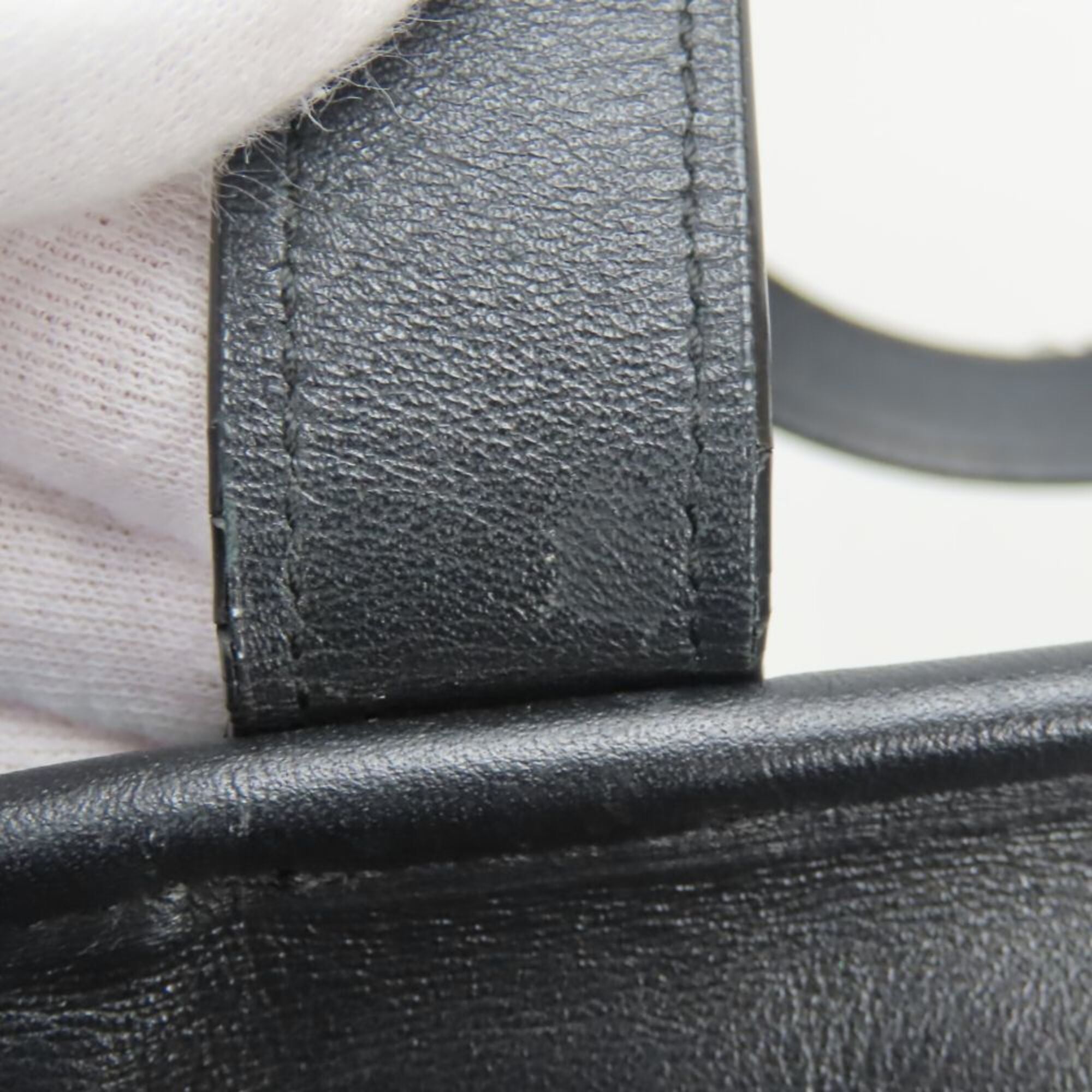 Coach Black Green Felt Leather Tote Bag (Pre-Owned)