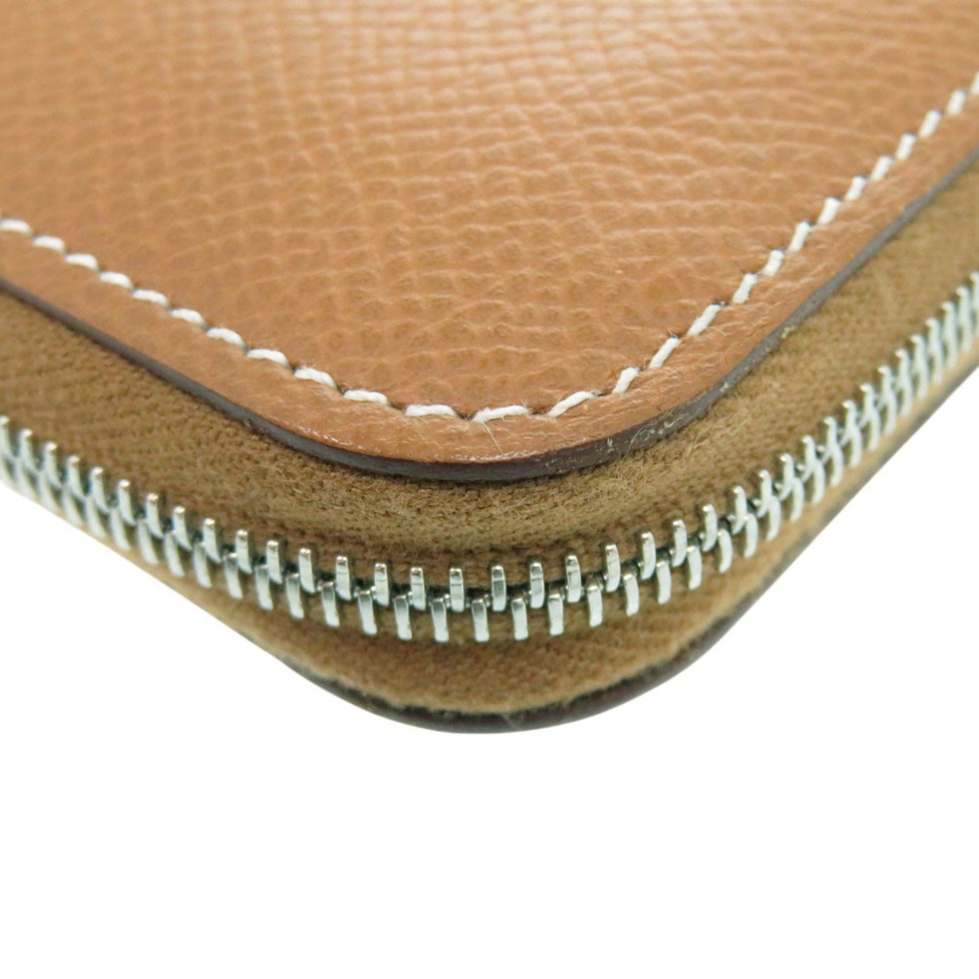 Hermes Brown Leather Coin Purse/Coin Case (Pre-Owned)