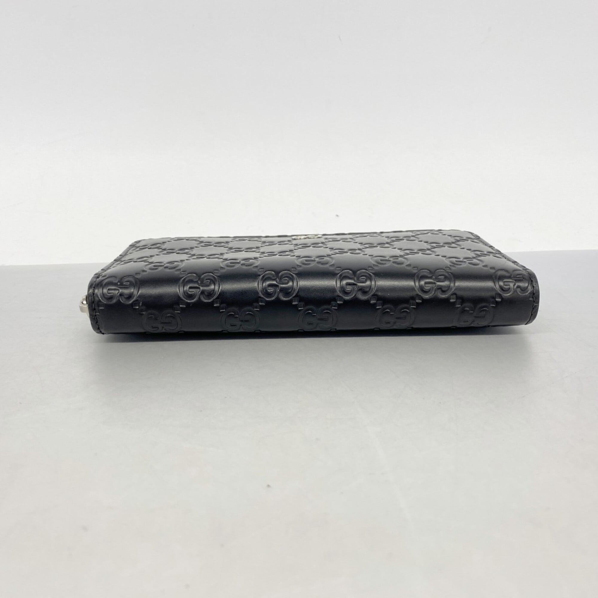 Gucci Black Leather Long Wallet (Bi-Fold) (Pre-Owned)