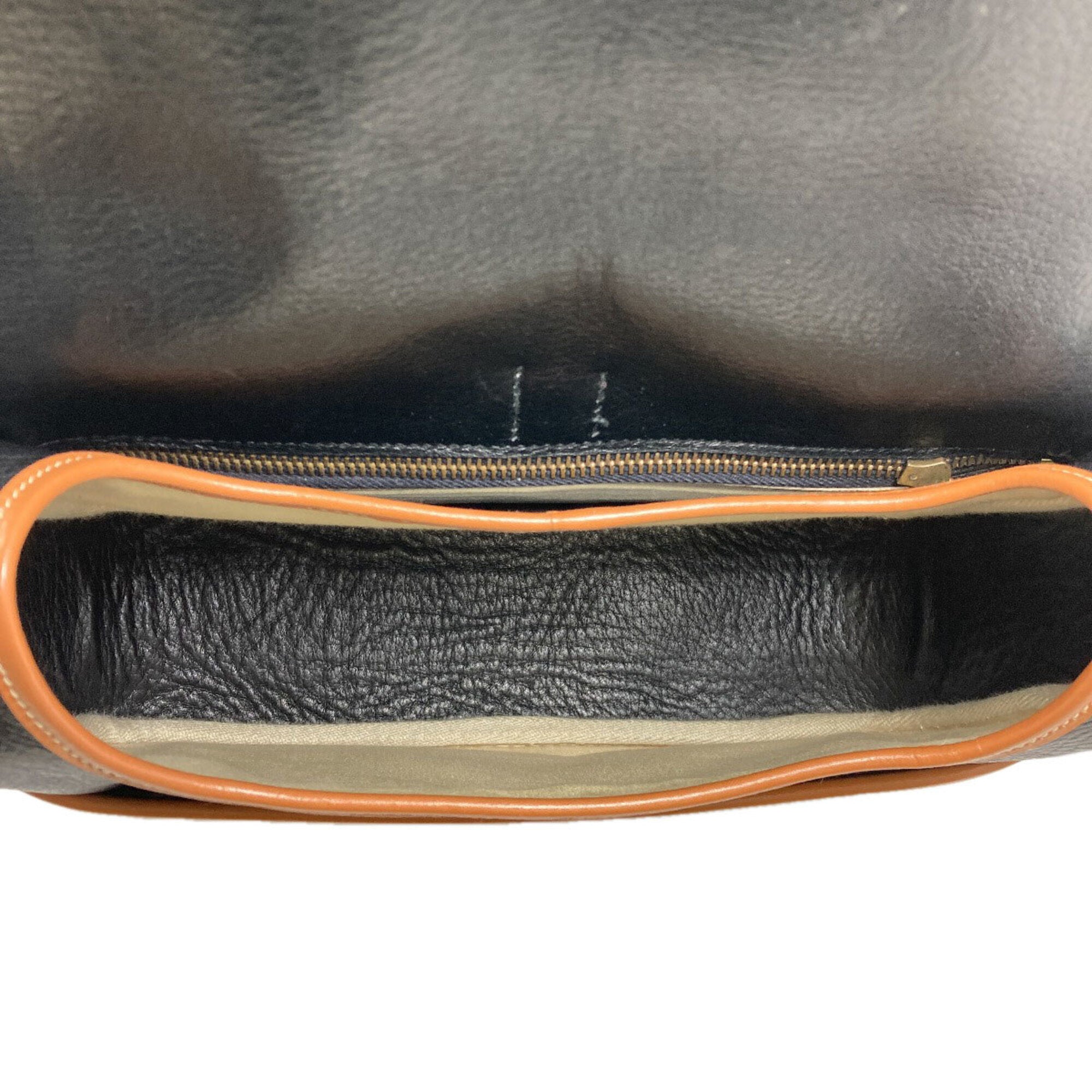 Hermes Black Brown Leather Shoulder Bag (Pre-Owned)