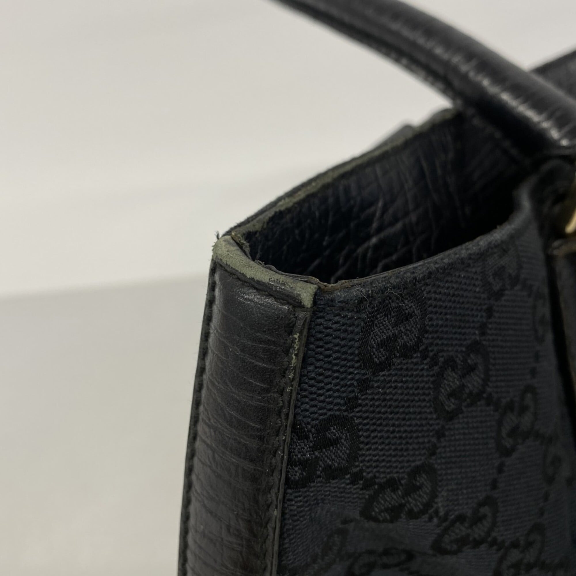 Gucci Black Canvas Tote Bag (Pre-Owned)