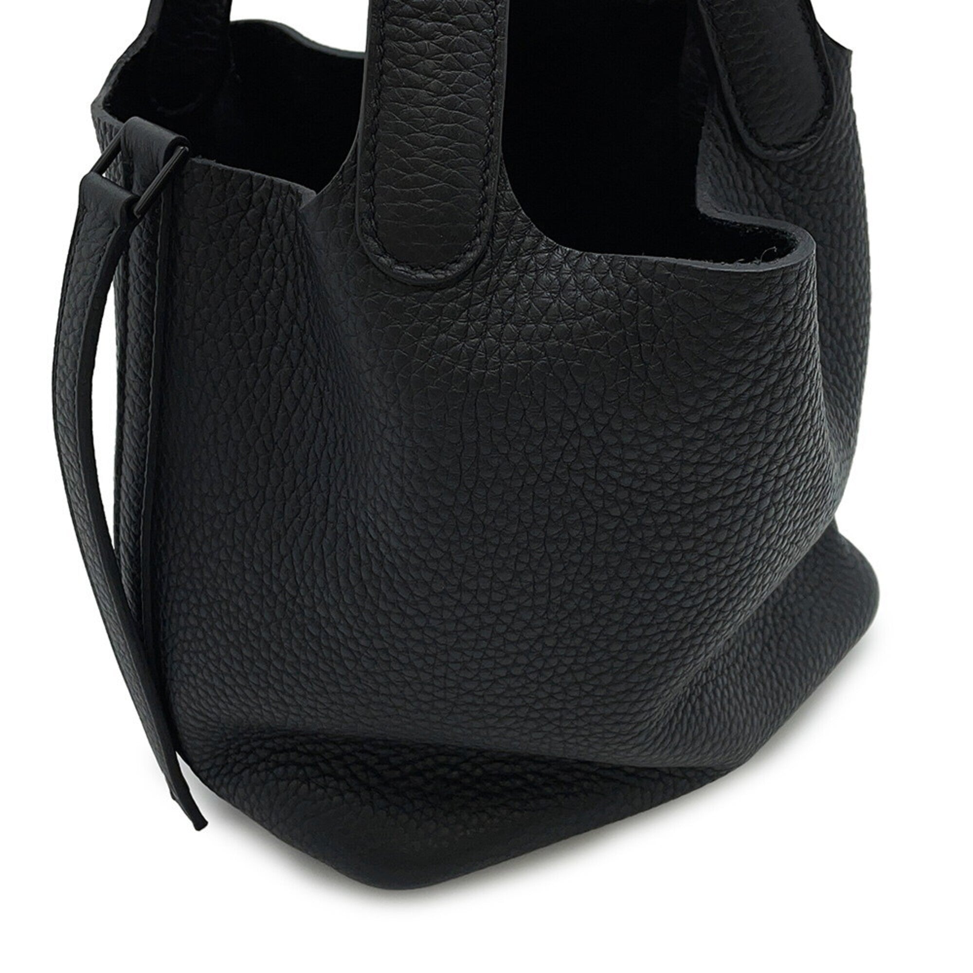 Hermes Picotin Black Taurillon Clemence Leather Handbag (Pre-Owned)