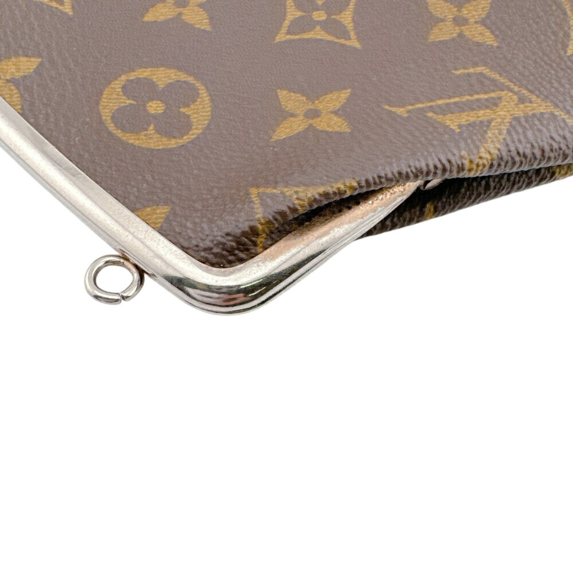 Louis Vuitton Monogram Brown Leather Pouch (Pre-Owned)