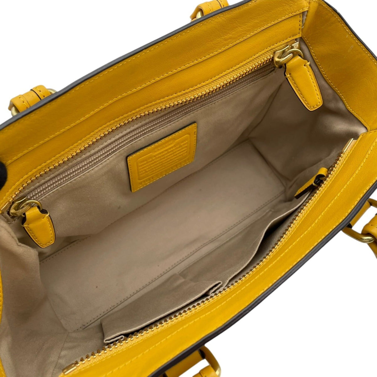 Coach Yellow Leather Handbag (Pre-Owned)
