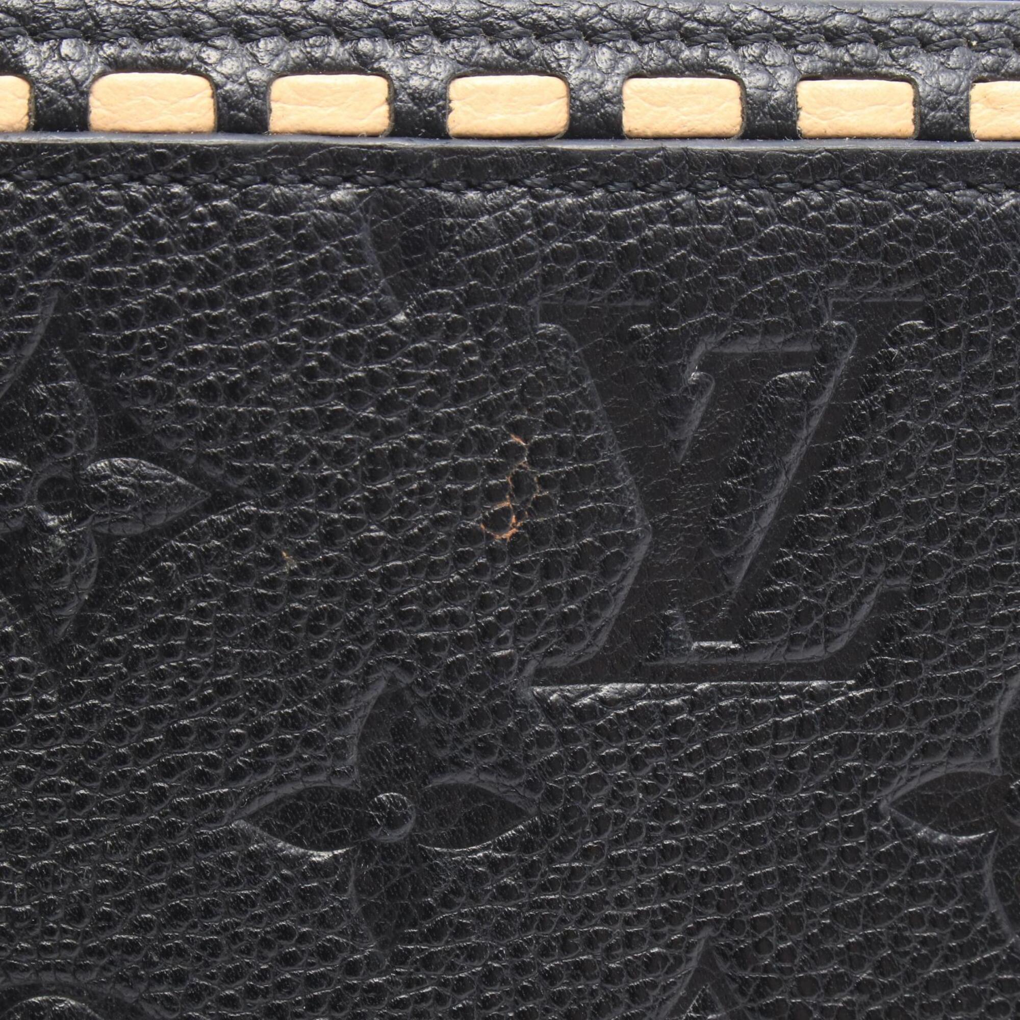 Louis Vuitton Monogram Empreinte Black Ivory Noir Monogram Empreinte Long Wallet (Bi-Fold) (Pre-Owned)