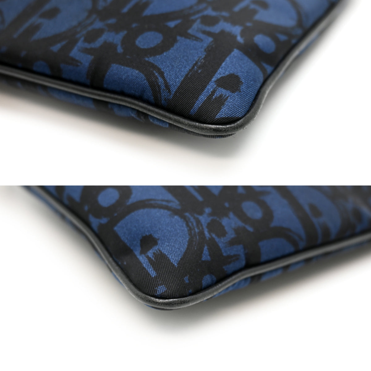 Christian Dior Black Blue Nylon Clutch Bag (Pre-Owned)