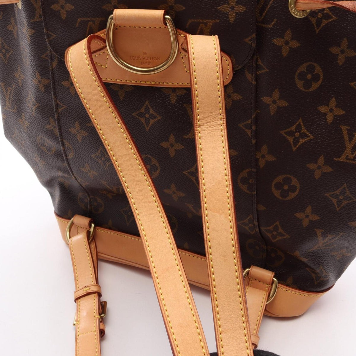 Louis Vuitton Brown Monogram Coated Canvas Leather Backpack (Pre-Owned)
