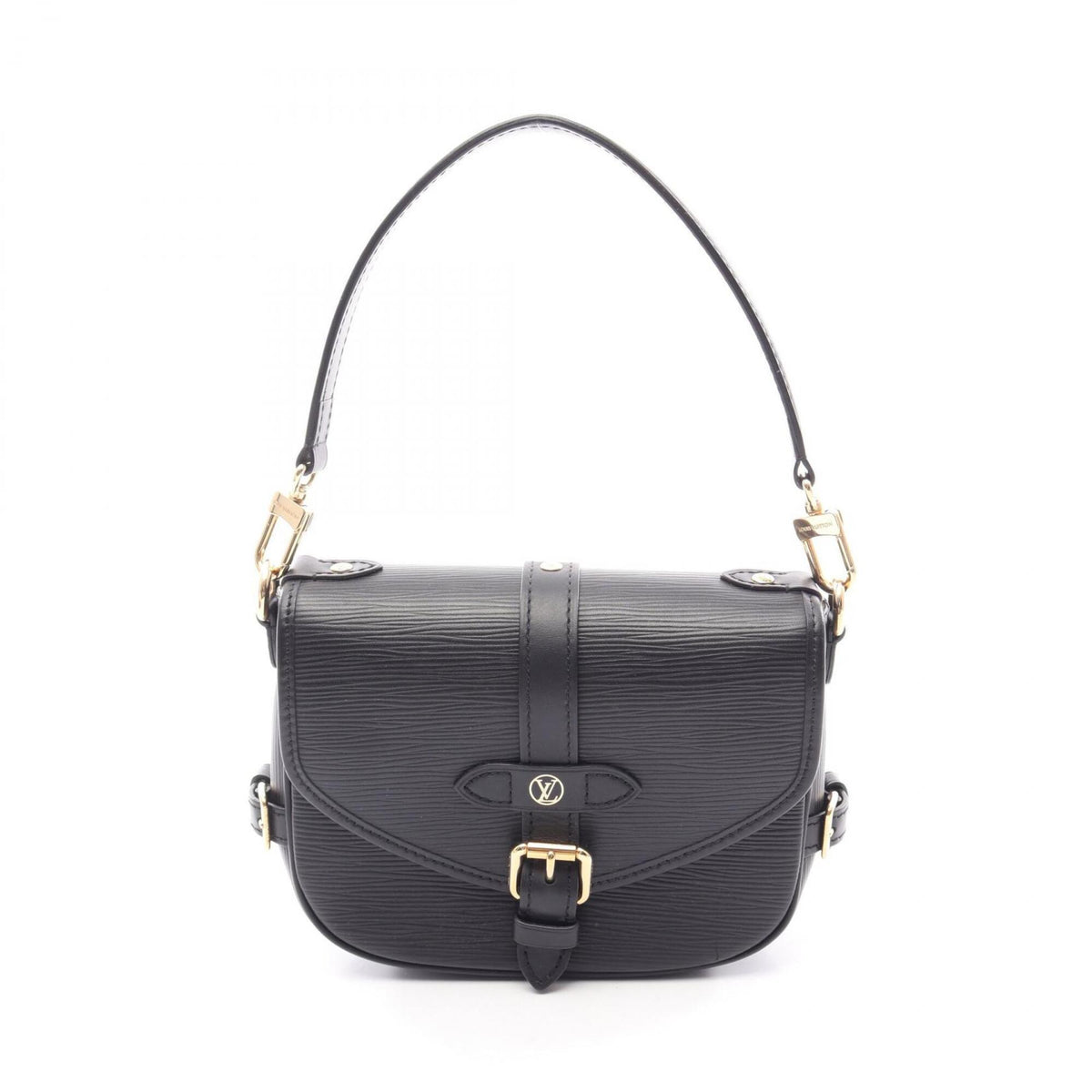 Louis Vuitton Black Leather Handbag (Pre-Owned)