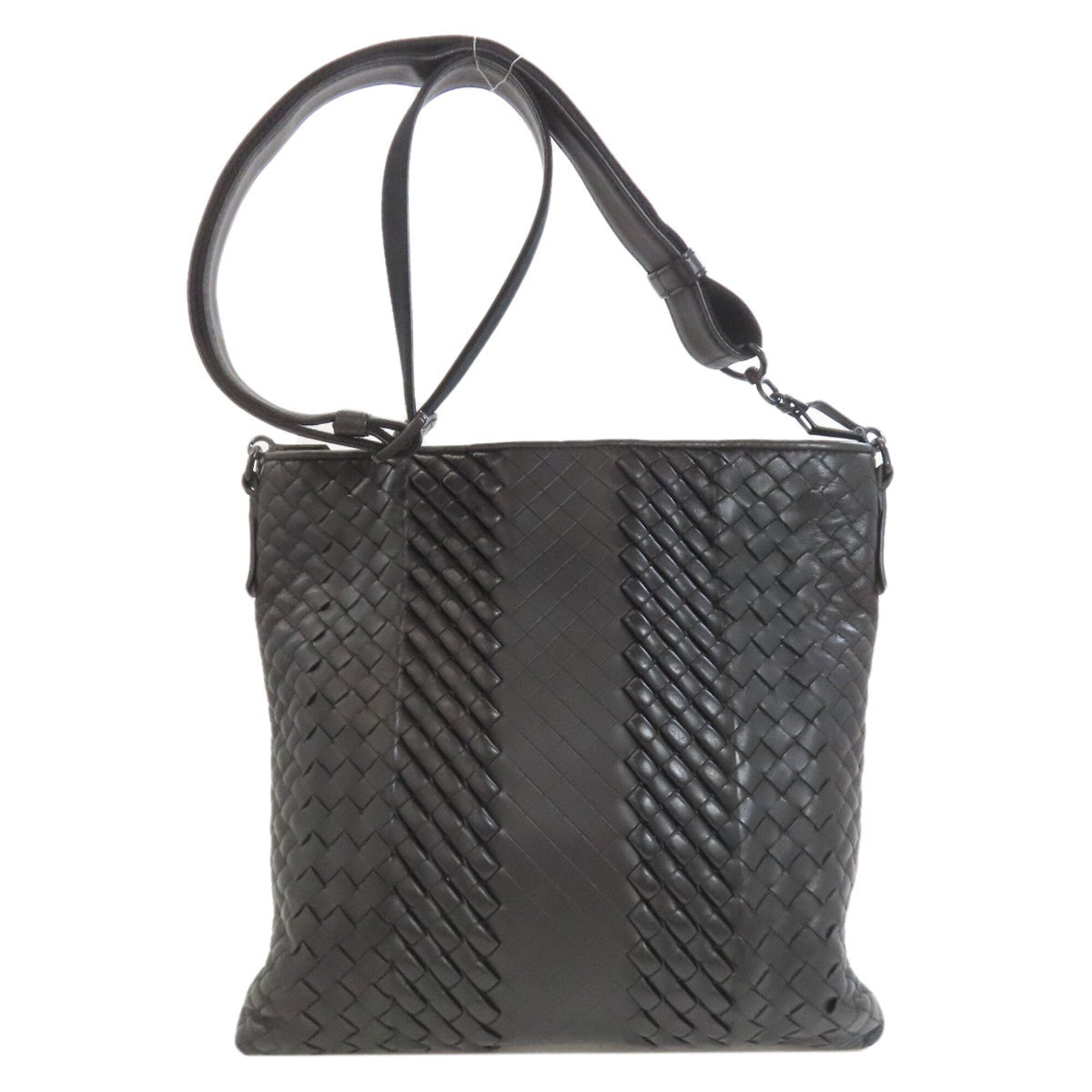 Bottega Veneta Black Leather Shoulder Bag (Pre-Owned)