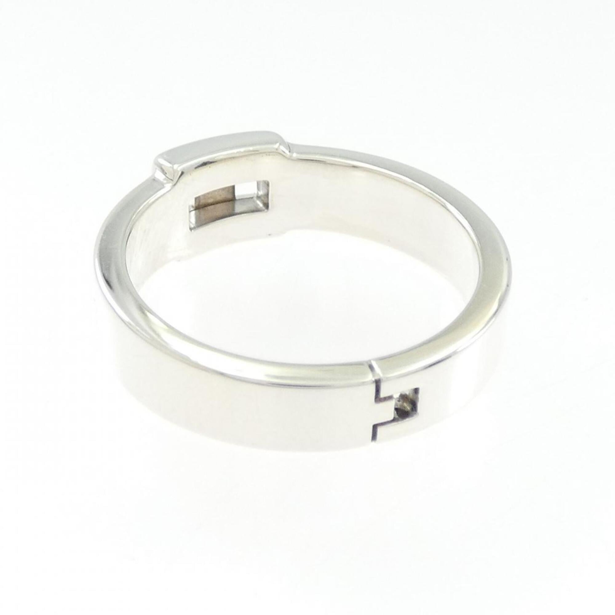Hermes Silver 925 Band Ring (Pre-Owned)