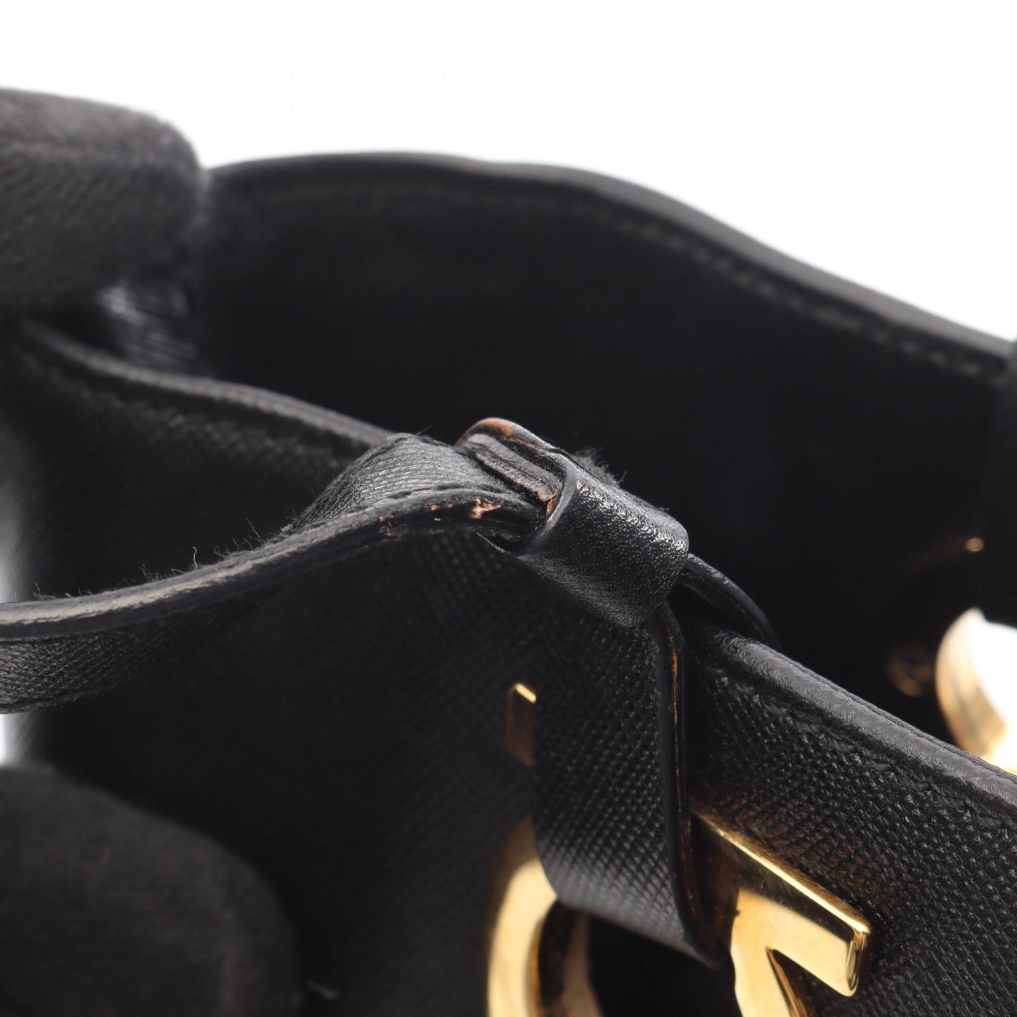 Salvatore Ferragamo Black Leather Tote Bag (Pre-Owned)