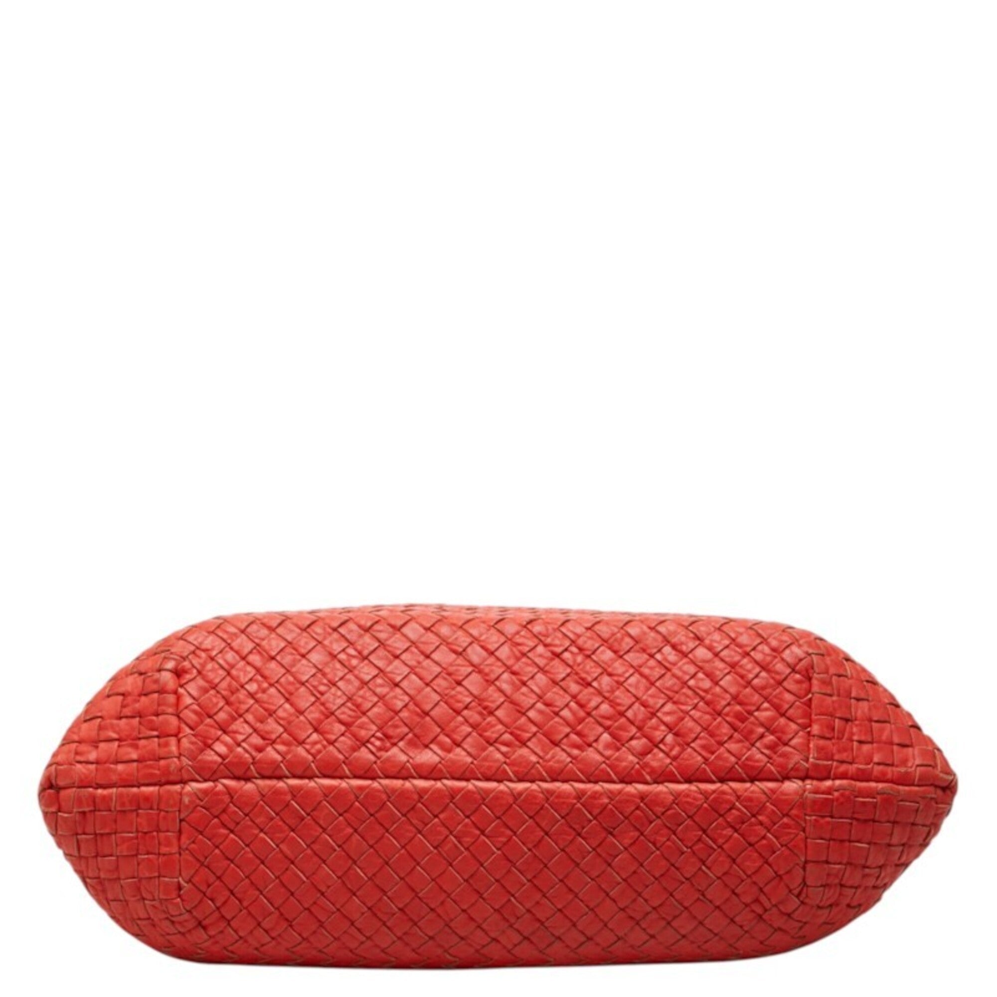 Bottega Veneta Red Color Leather Tote Bag (Pre-Owned)