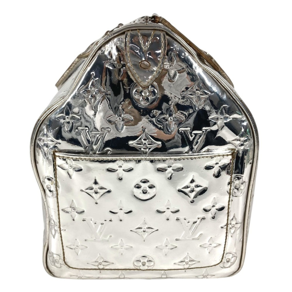 Louis Vuitton Argent Leather Boston Bag Handbag (Pre-Owned)