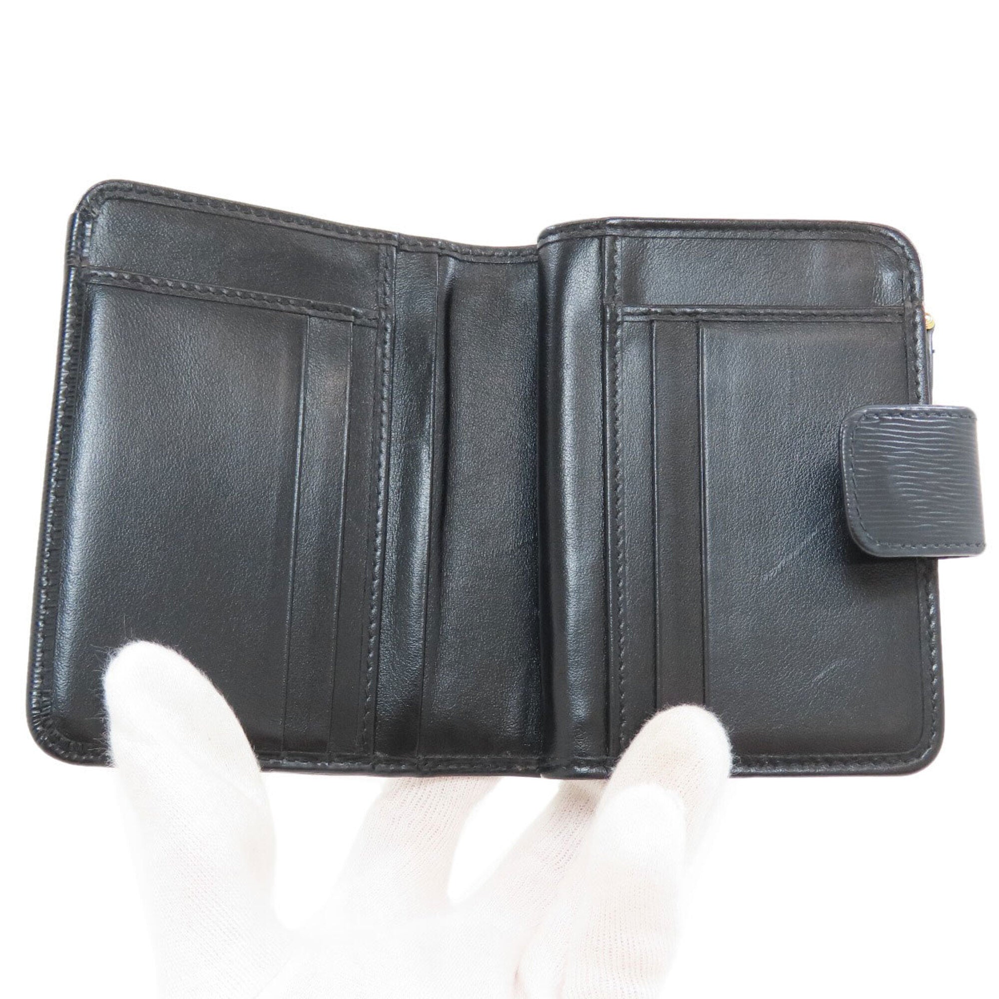 Prada Black Saffiano Triangle Wallet (Bi-Fold) (Pre-Owned)