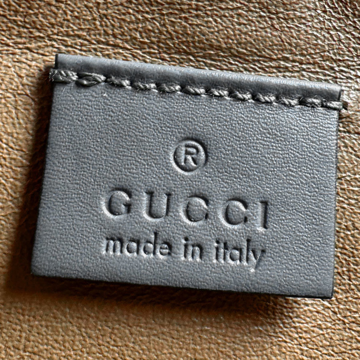 Gucci Gray Leather Handbag Shoulder Bag (Pre-Owned)