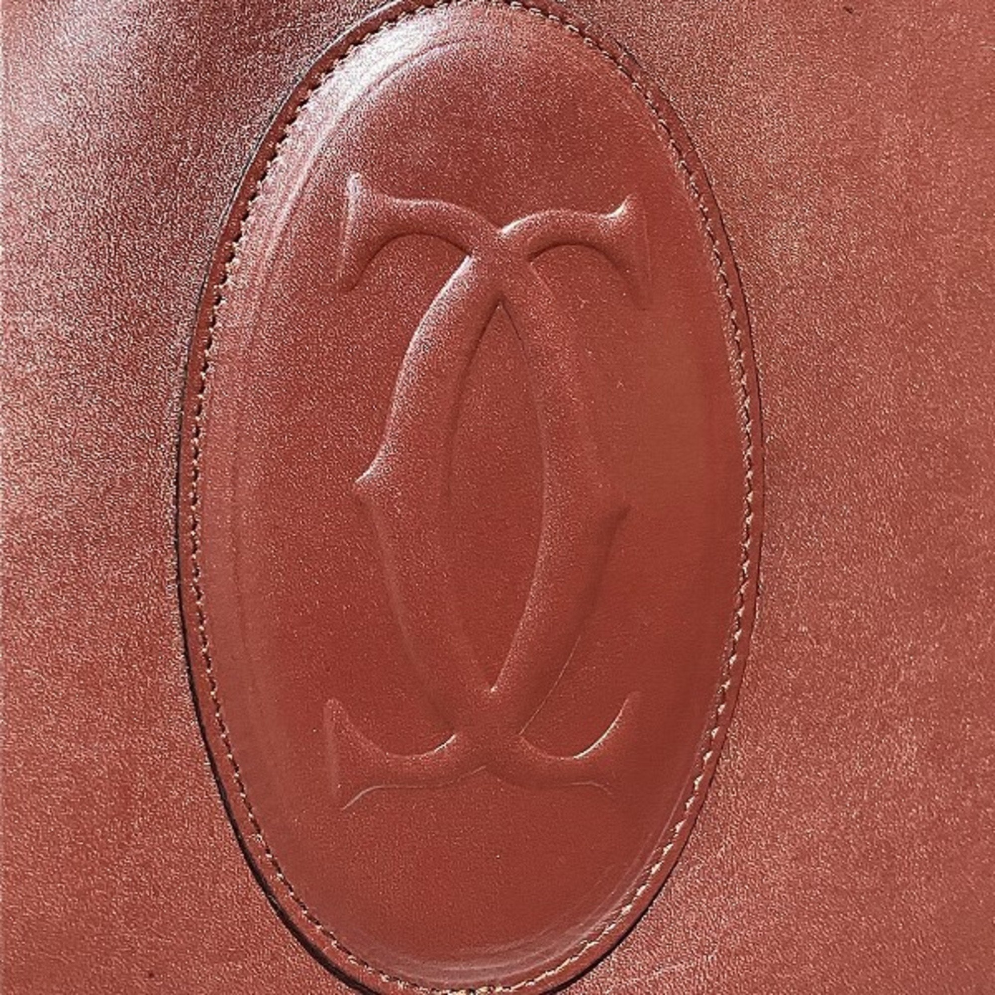 Cartier Must Bordeaux Leather Shoulder Bag (Pre-Owned)