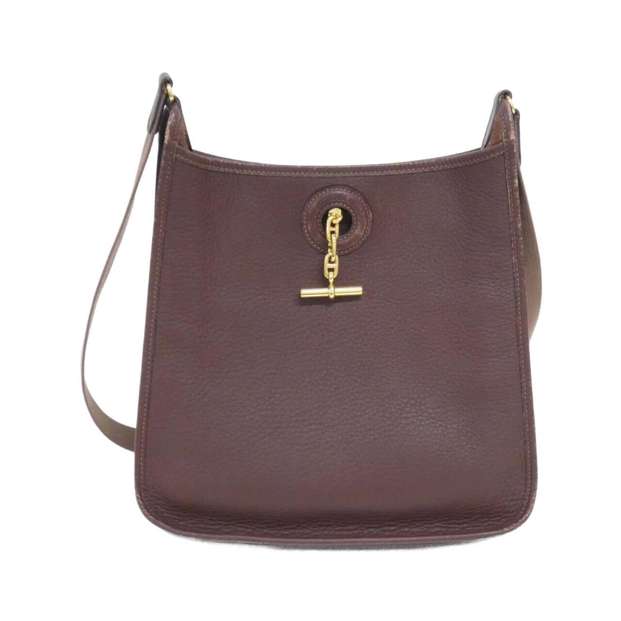 Hermes Havane Taurillon Clemence Leather Shoulder Bag (Pre-Owned)