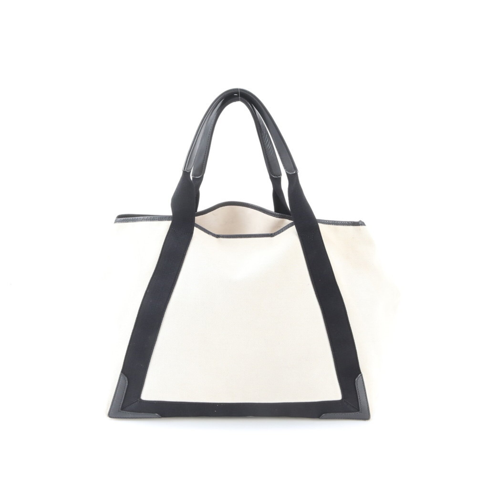 Balenciaga Ivory Leather Canvas Handbag Shoulder Bag Tote Bag (Pre-Owned)