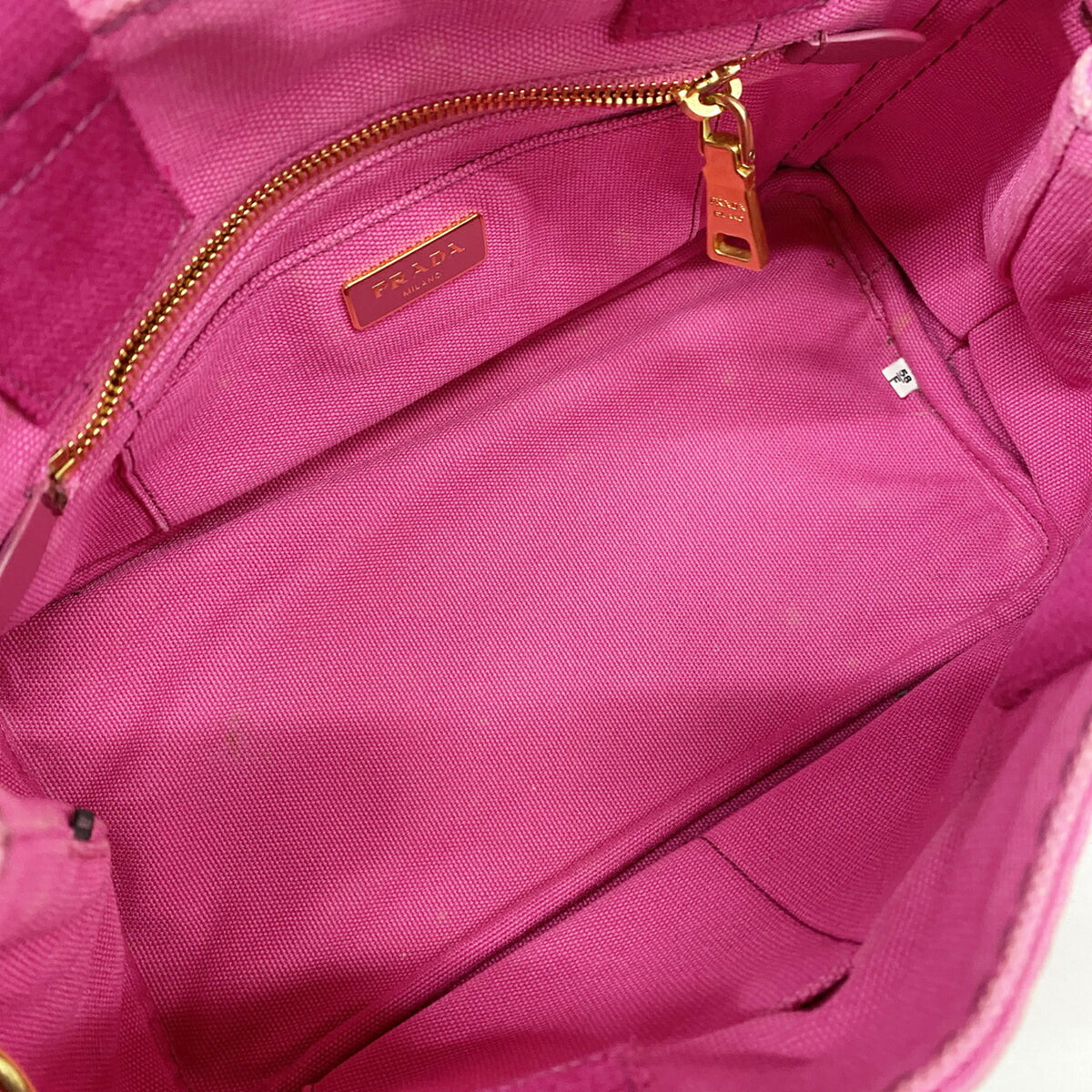Prada Pink Canvas Tote Bag (Pre-Owned)