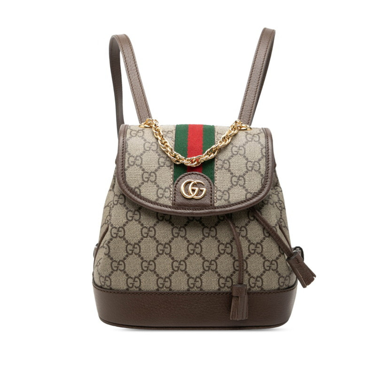Gucci Beige Brown Gg Supreme Backpack (Pre-Owned)