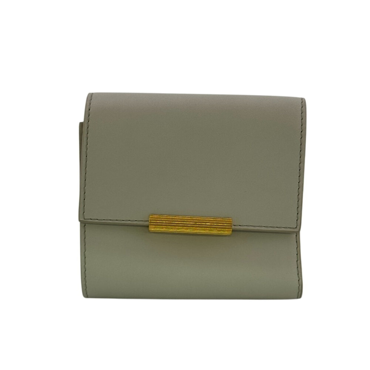 Bottega Veneta White Leather Wallet (Tri-Fold) (Pre-Owned)