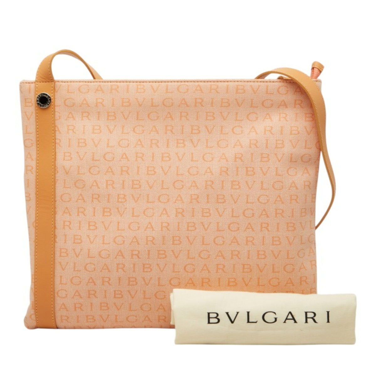 Bvlgari Beige Canvas Leather Shoulder Bag (Pre-Owned)