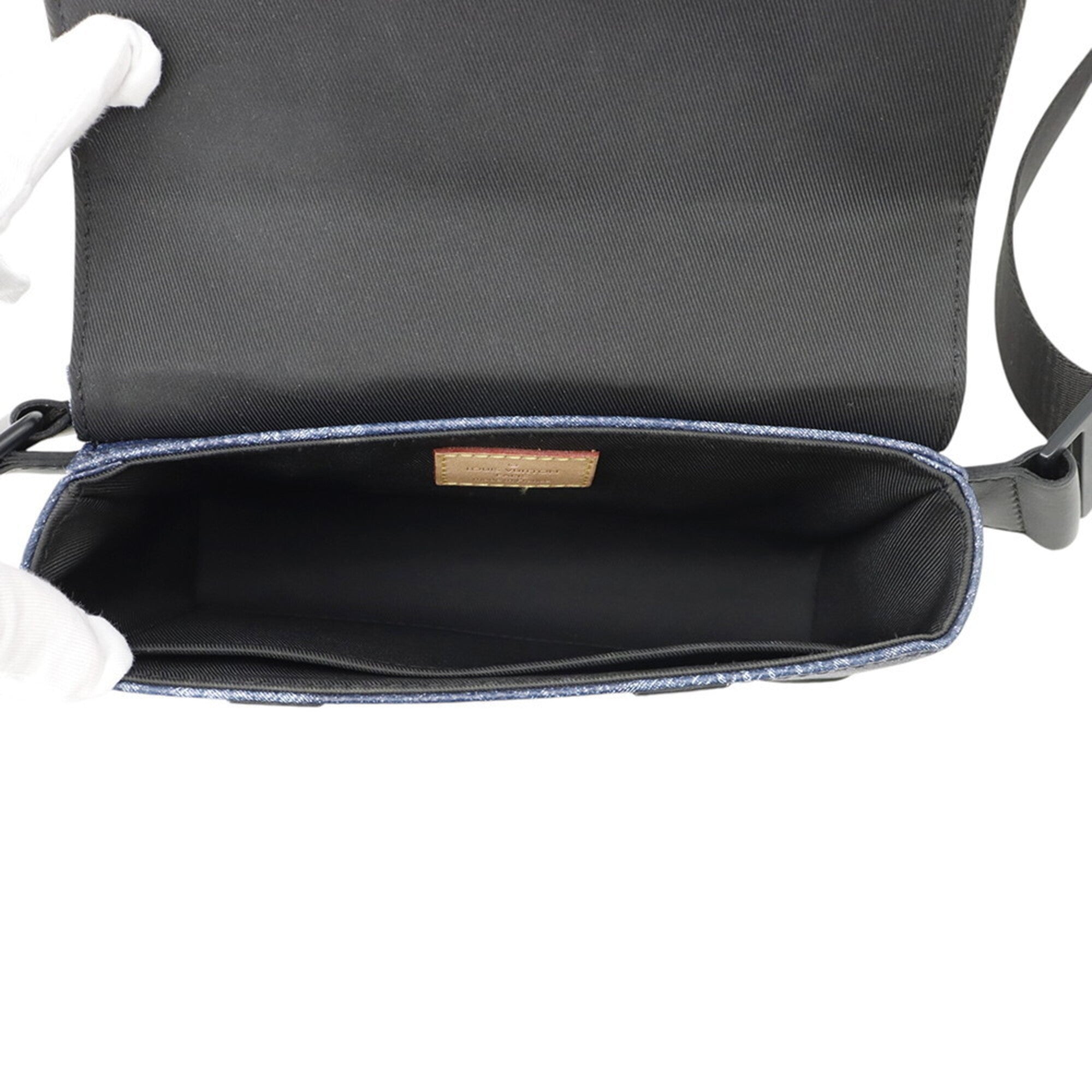 Louis Vuitton Blue Damier Canvas Damier Canvas Leather Shoulder Bag Sling Bag (Pre-Owned)