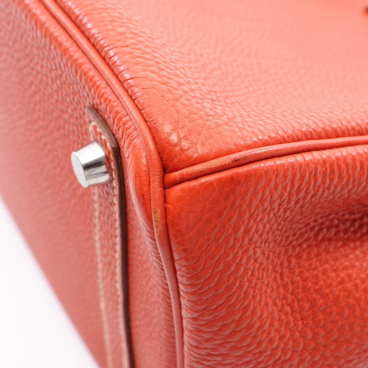 Hermes Red Color Sanguine Togo Leather Handbag (Pre-Owned)