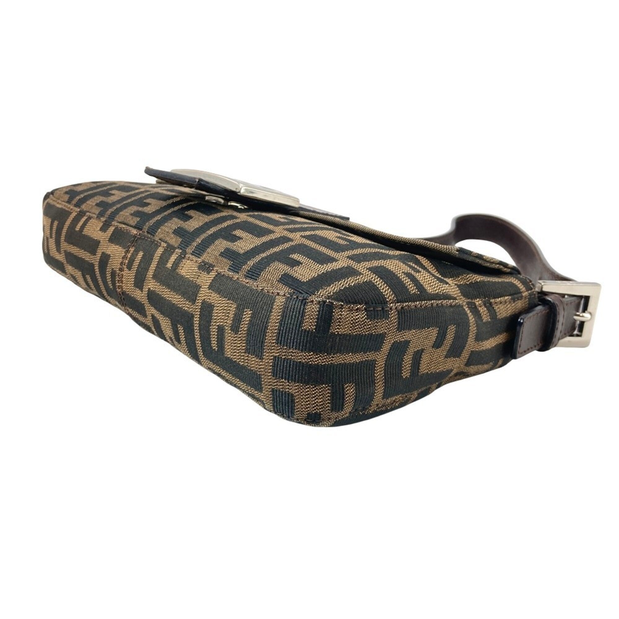 Fendi Brown Canvas Shoulder Bag (Pre-Owned)