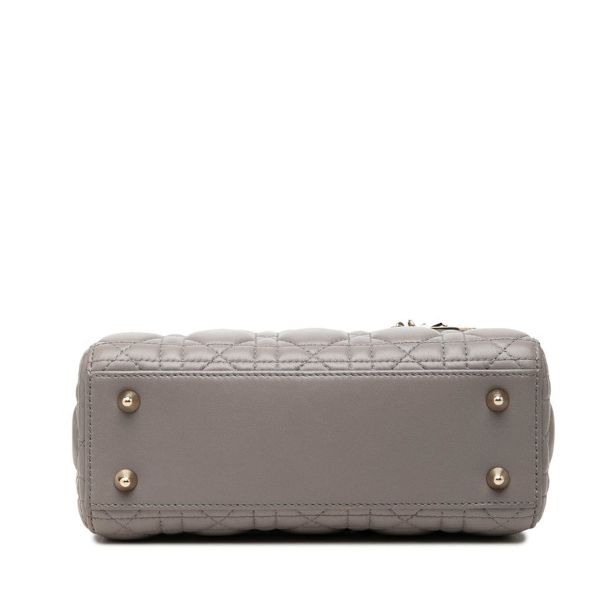 Christian Dior Gray Leather Handbag Shoulder Bag (Pre-Owned)