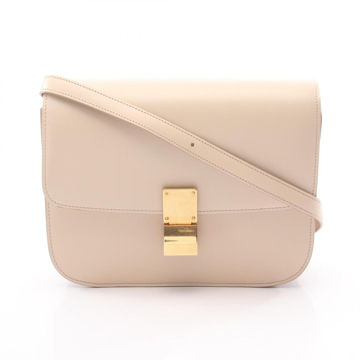 Celine Beige Leather Shoulder Bag (Pre-Owned)