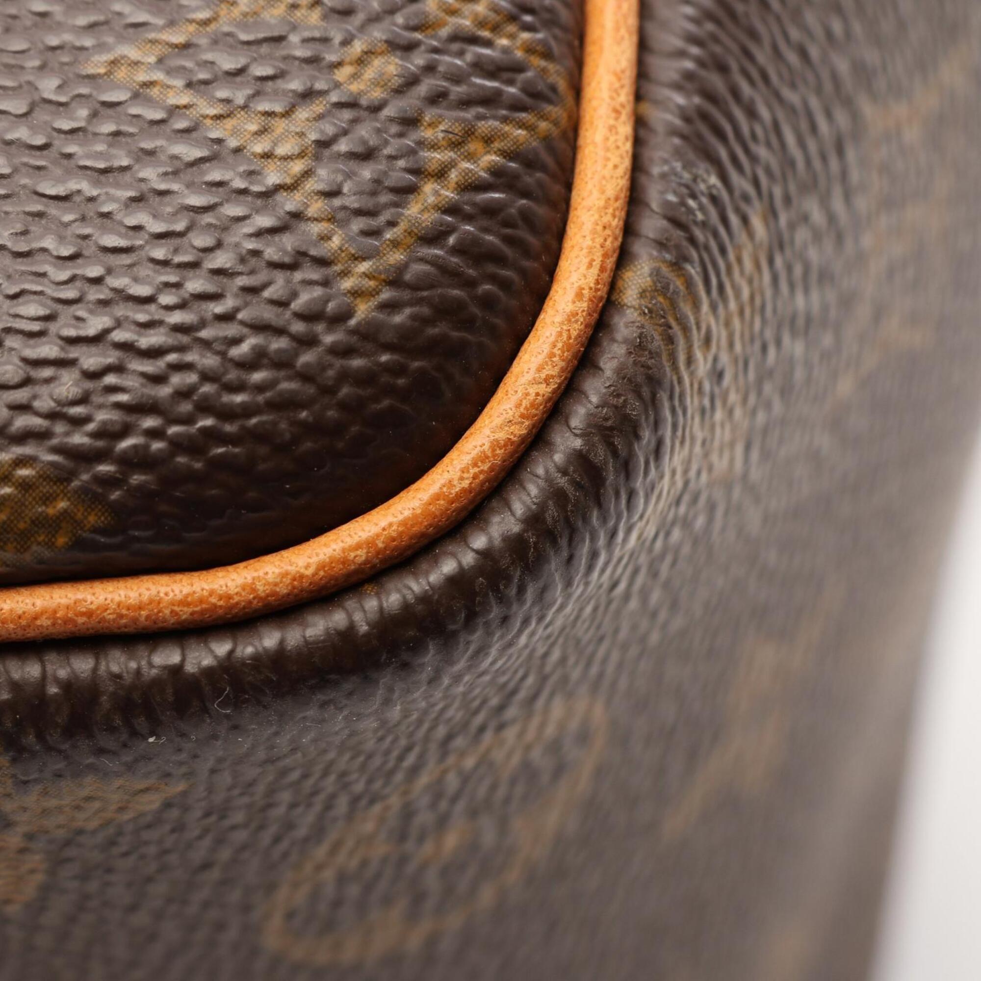 Louis Vuitton Brown Pvc Coated Canvas Leather Handbag (Pre-Owned)