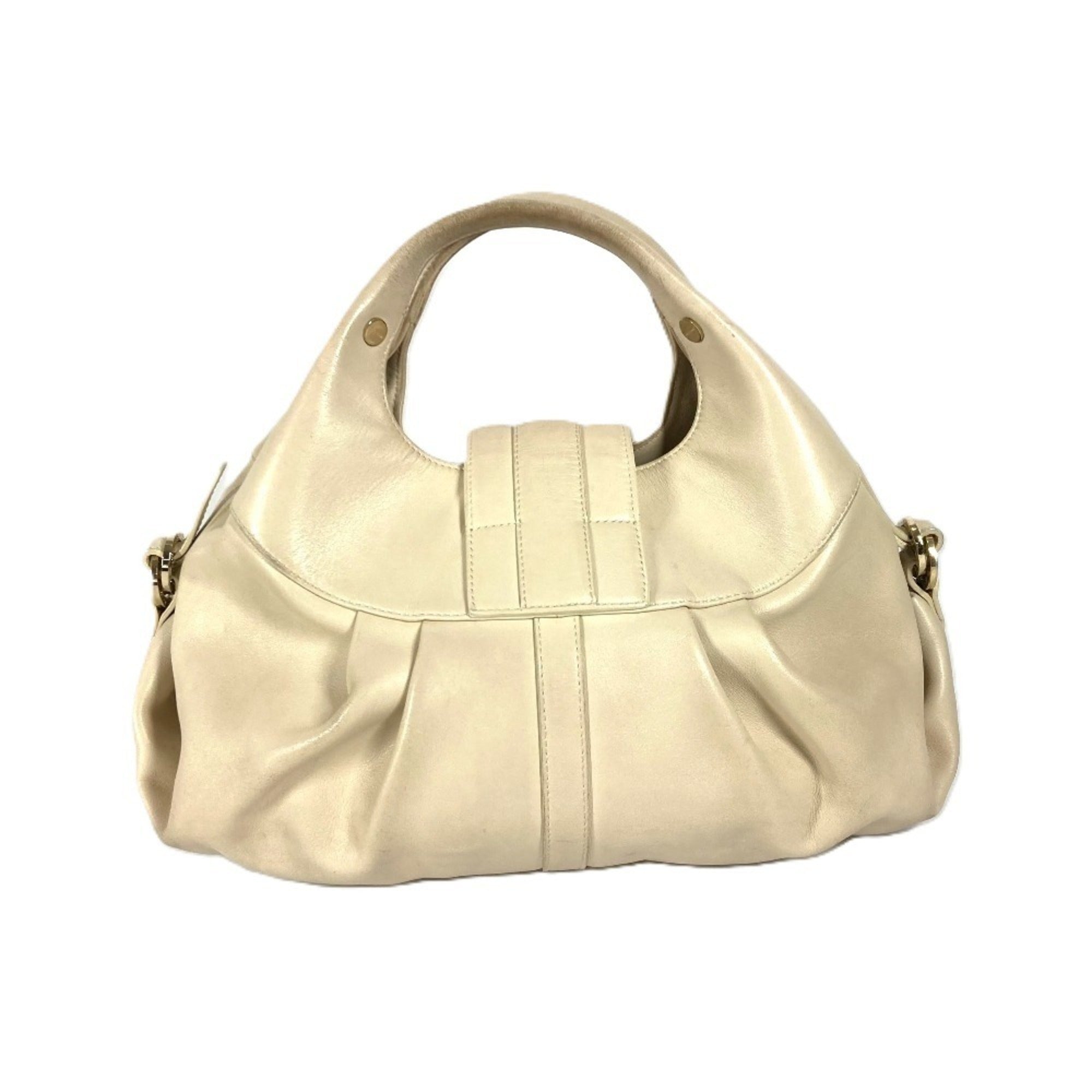 Bvlgari Chandra Beige Leather Handbag (Pre-Owned)