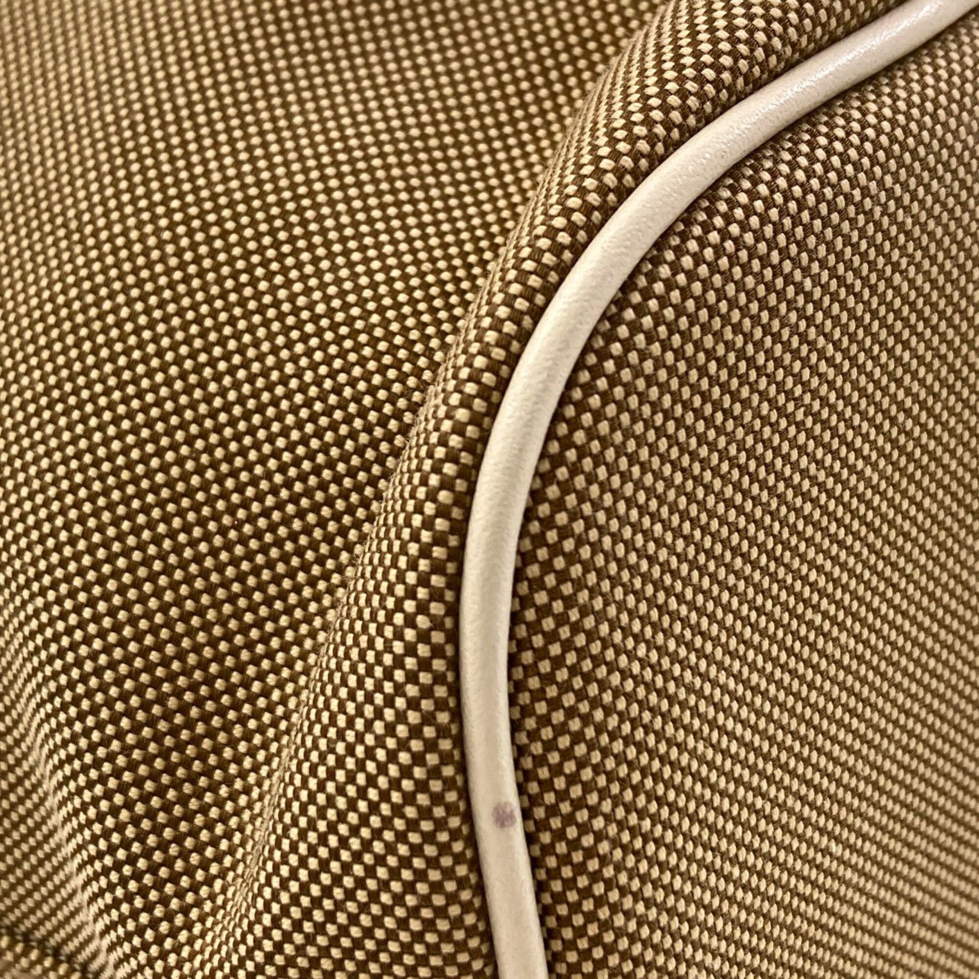 Prada Beige White Canvas Handbag (Pre-Owned)