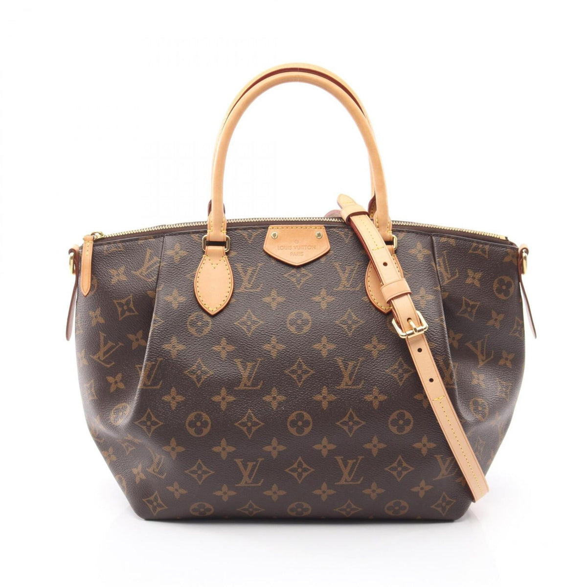 Louis Vuitton Monogram Brown Coated Canvas Leather Handbag (Pre-Owned)