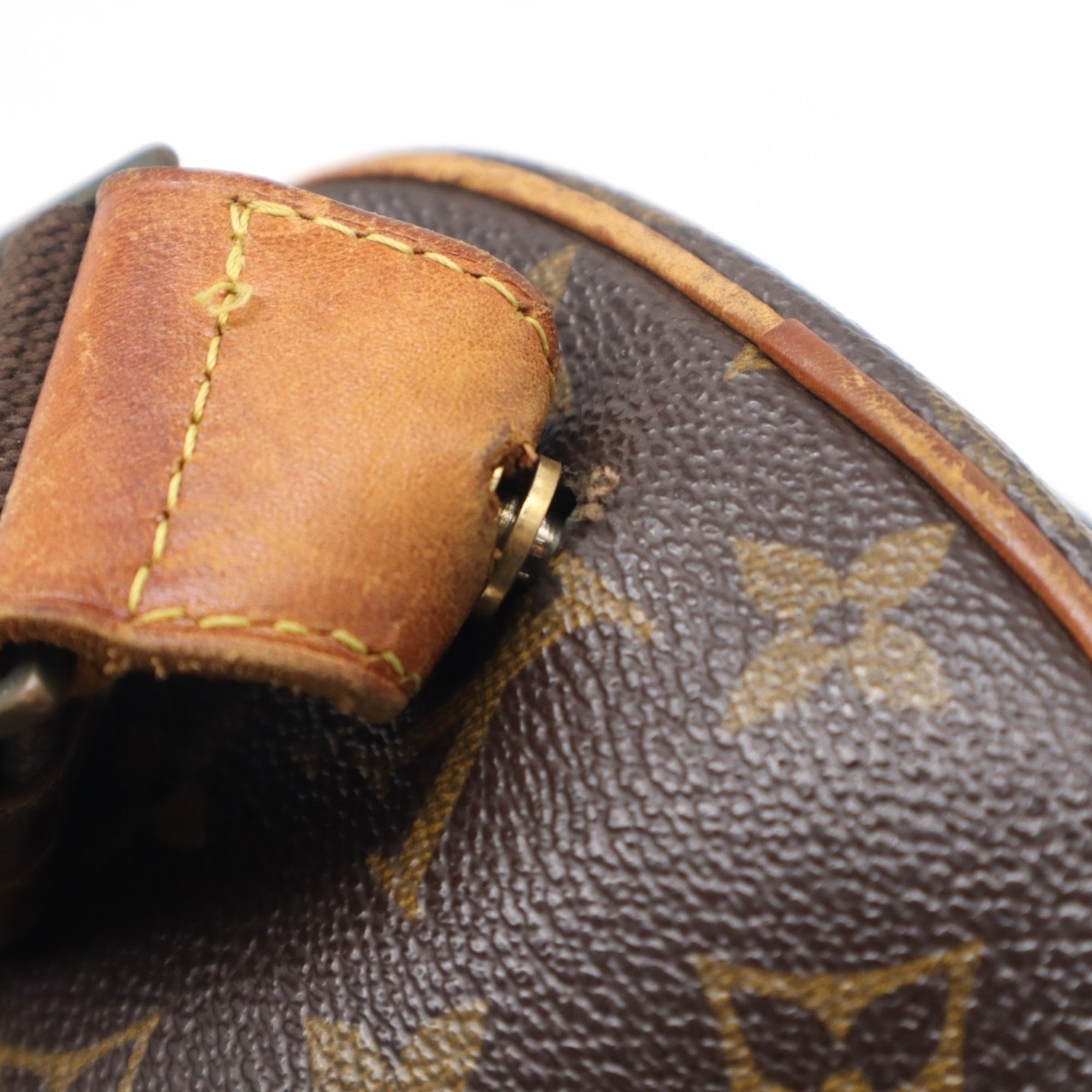 Louis Vuitton Monogram Brown Coated Canvas Leather Pochette Shoulder Bag (Pre-Owned)