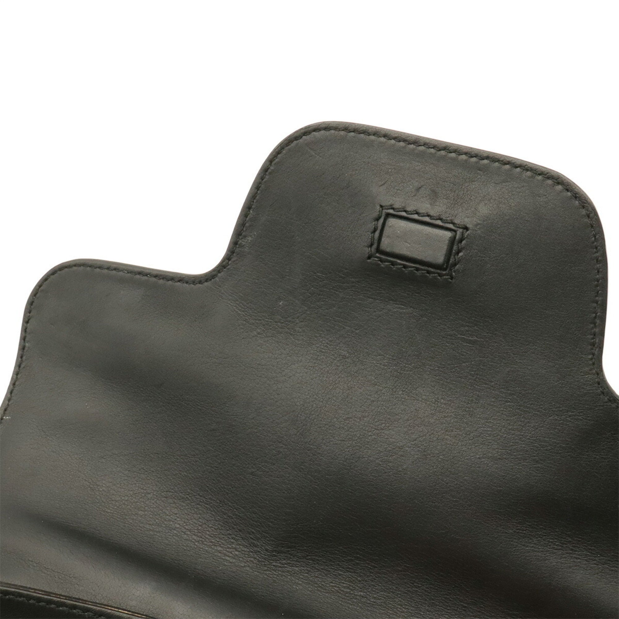 Salvatore Ferragamo Gancini Black Leather Handbag Shoulder Bag (Pre-Owned)