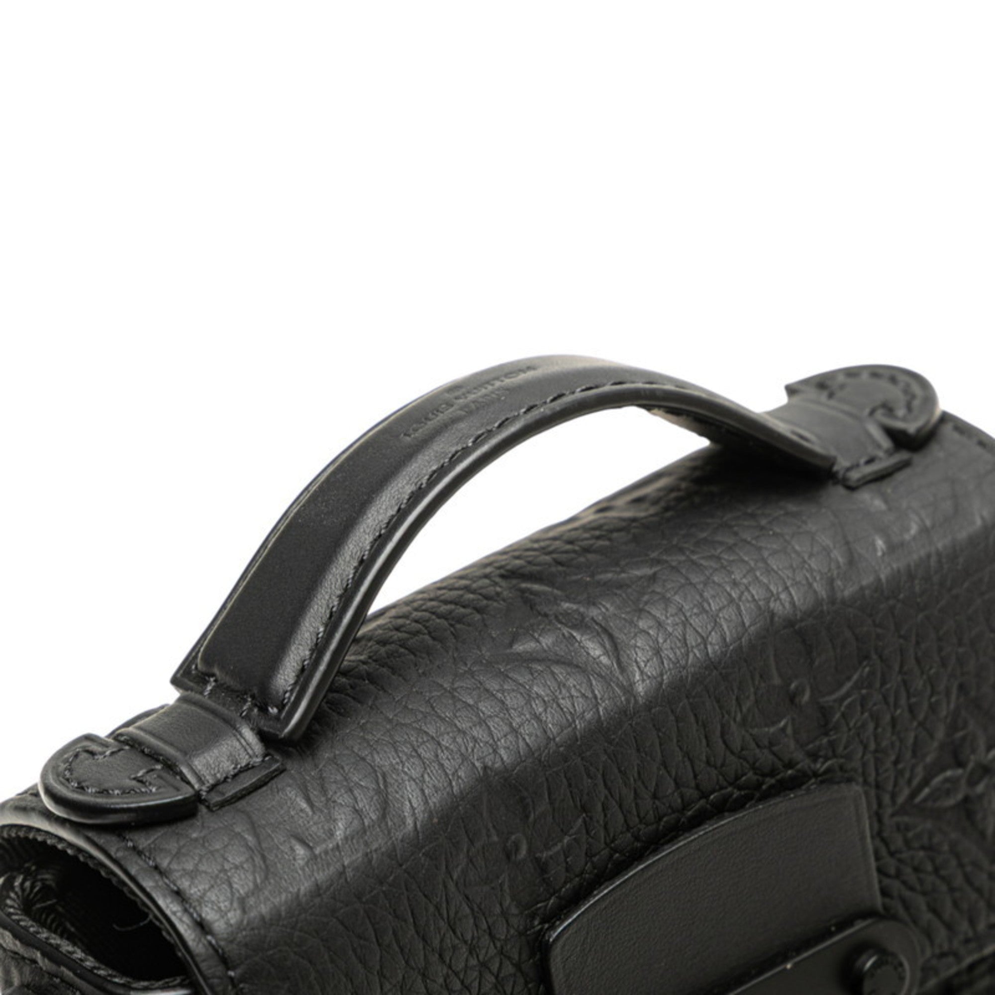 Louis Vuitton Taurillon Black Leather Handbag Shoulder Bag (Pre-Owned)