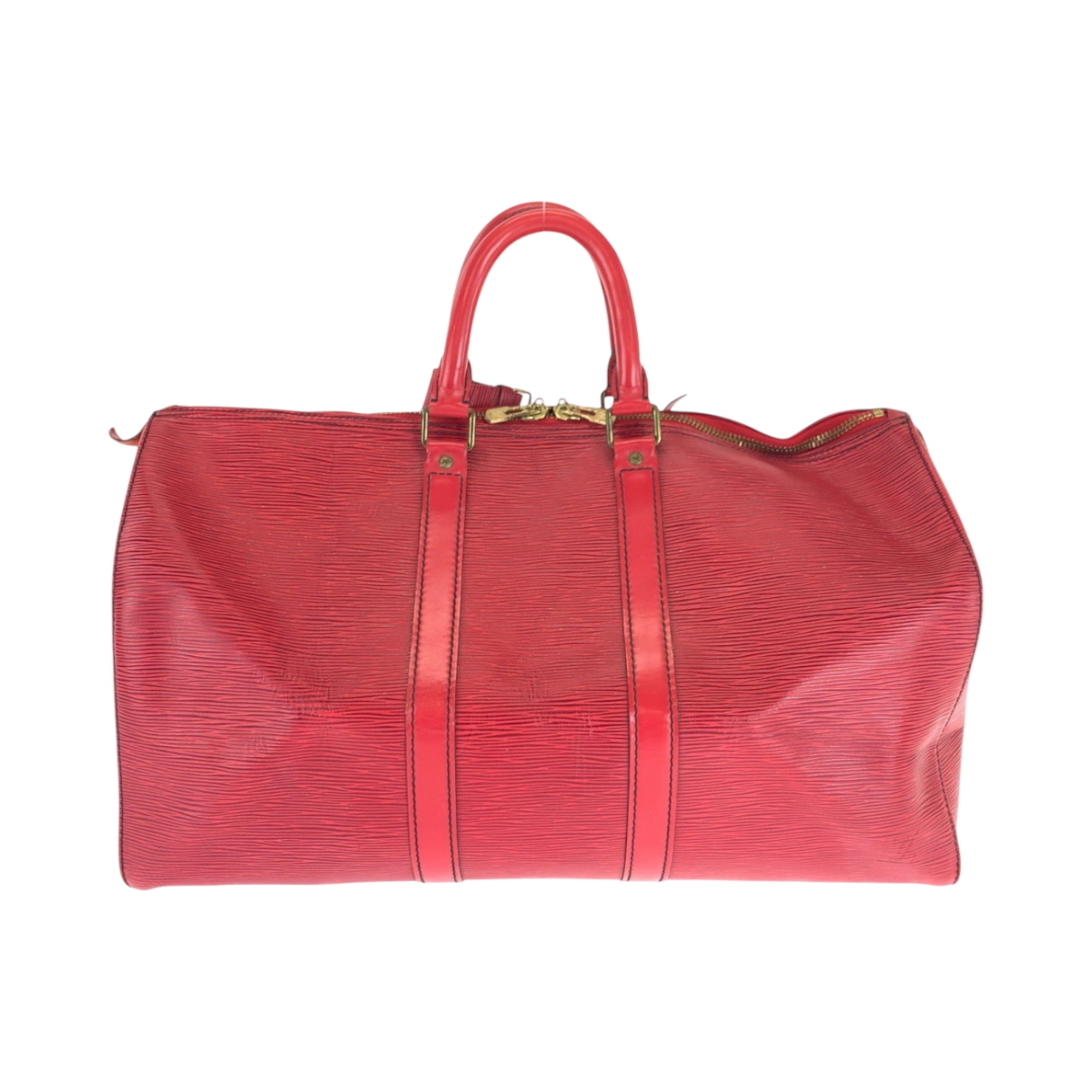 Louis Vuitton Castilian Red Epi Leather Boston Bag Handbag (Pre-Owned)