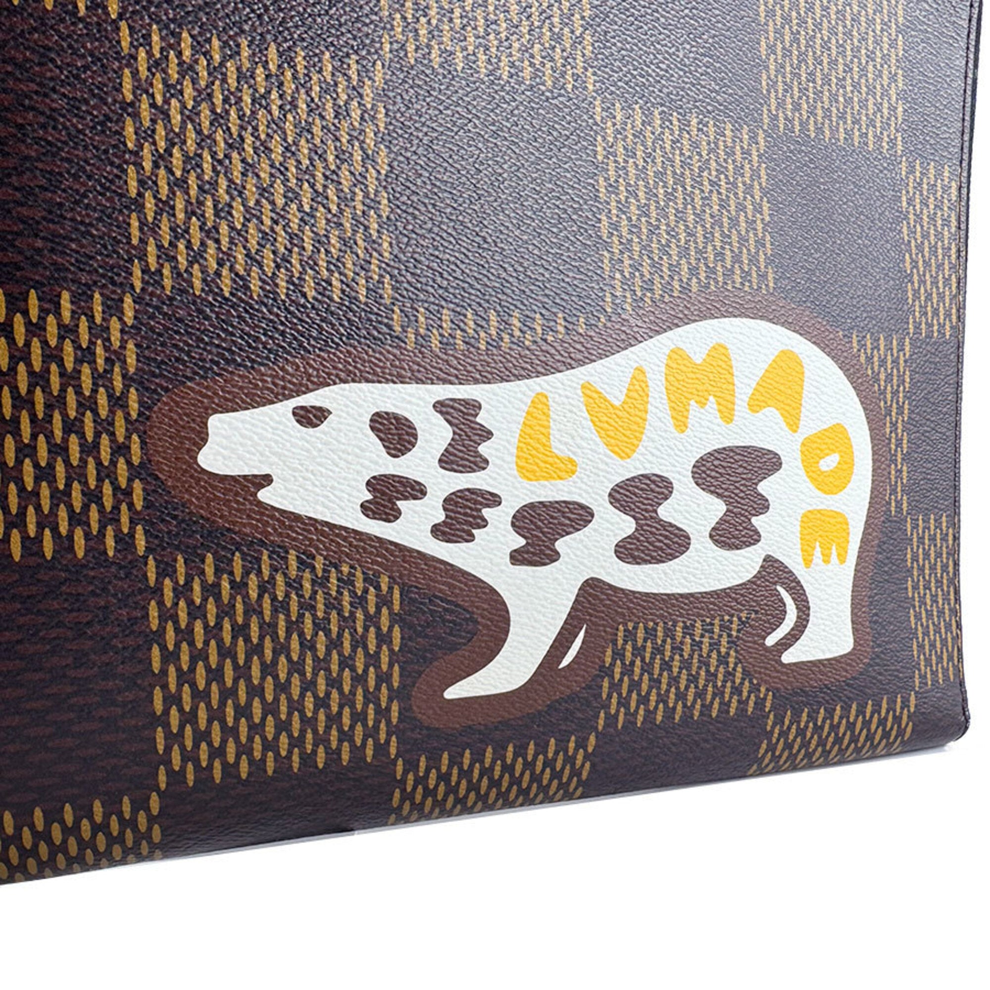 Louis Vuitton Damier Canvas Ebene Clutch Bag Pochette (Pre-Owned)