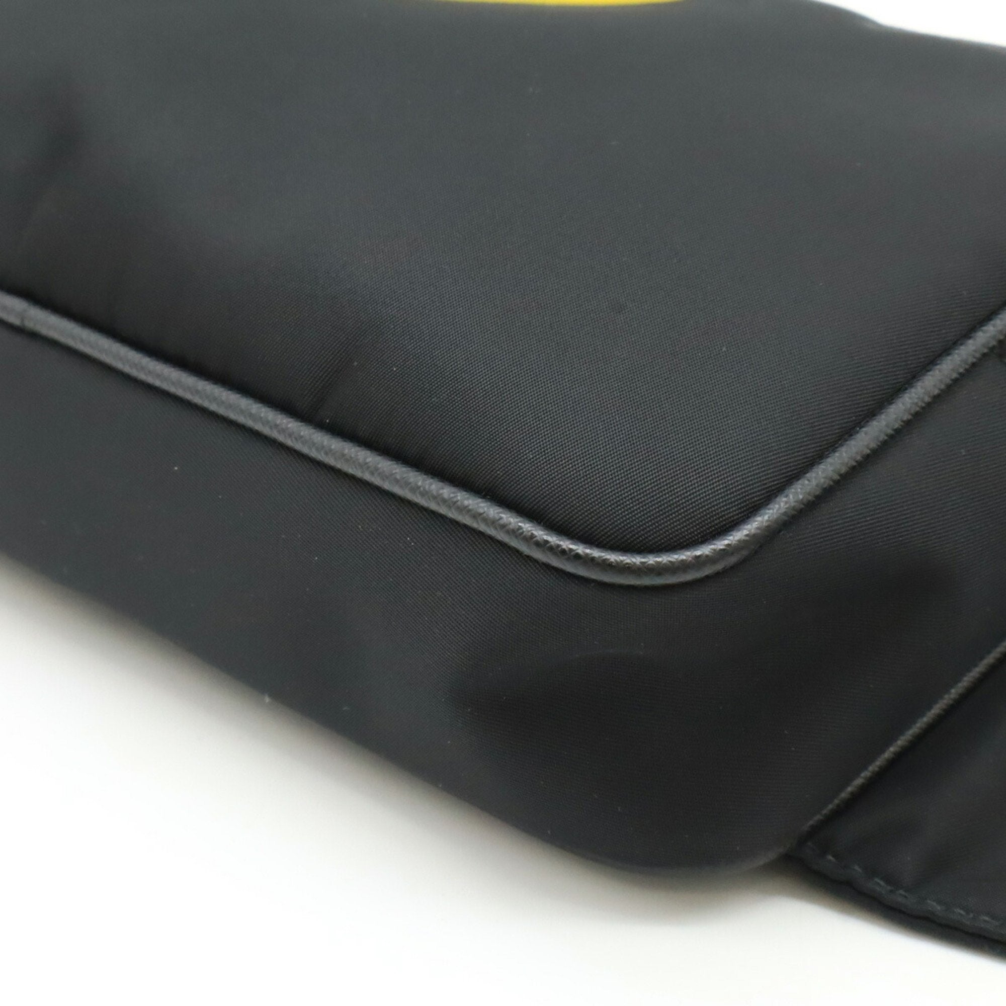 Prada Black Nero Yellow Nylon Pouch Sling Bag (Pre-Owned)